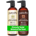 PURA D'OR Clinically Formulated Biotin Shampoo & Hair Regrowth Conditioner For Hair Thinning - 2X Concentrated Proprietary Thickening Blend For Women & Men, Sulfate Free, Botanical Zen Scent,16oz x2