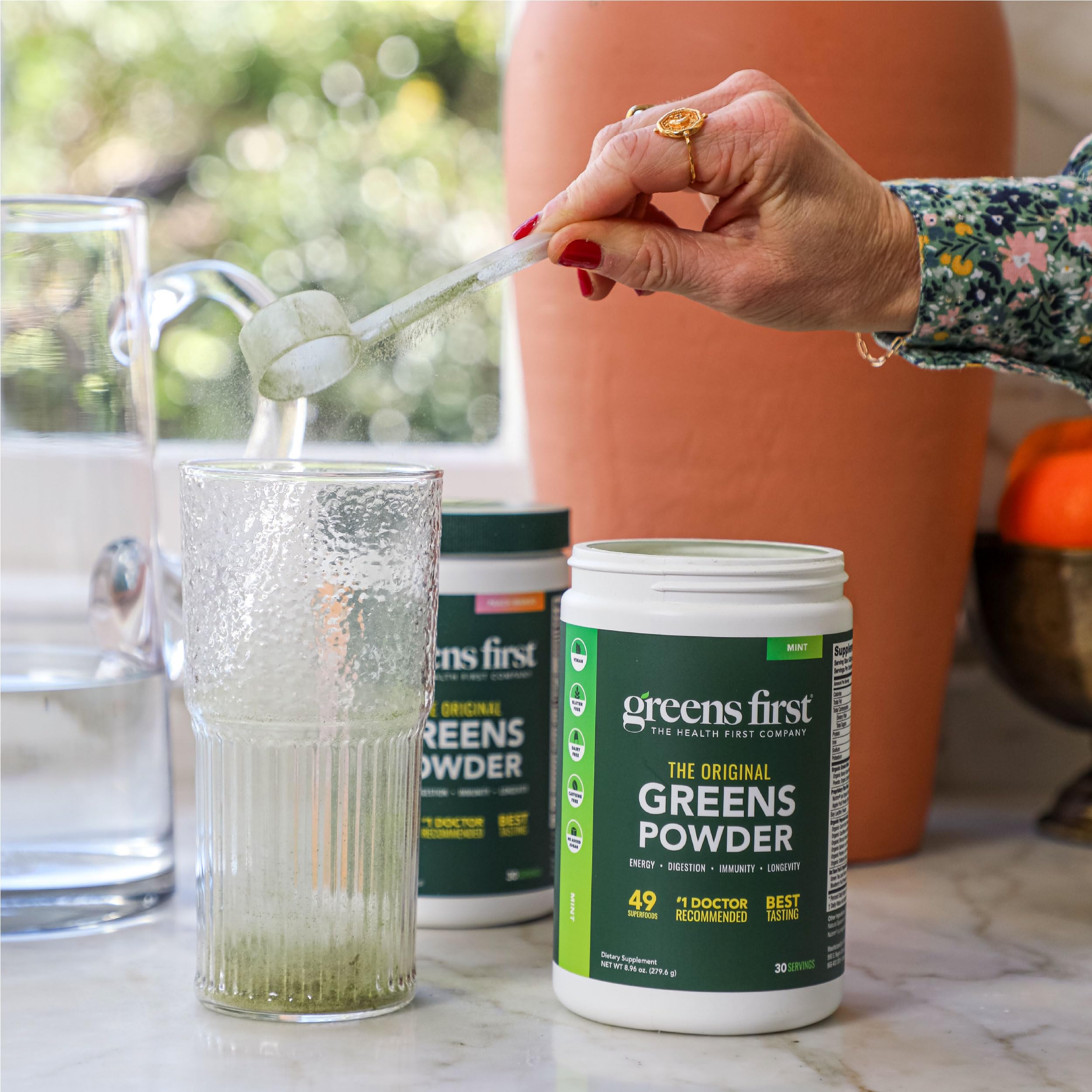 Greens First Original Greens Powder | Mint | 49 Superfoods | 30 Servings