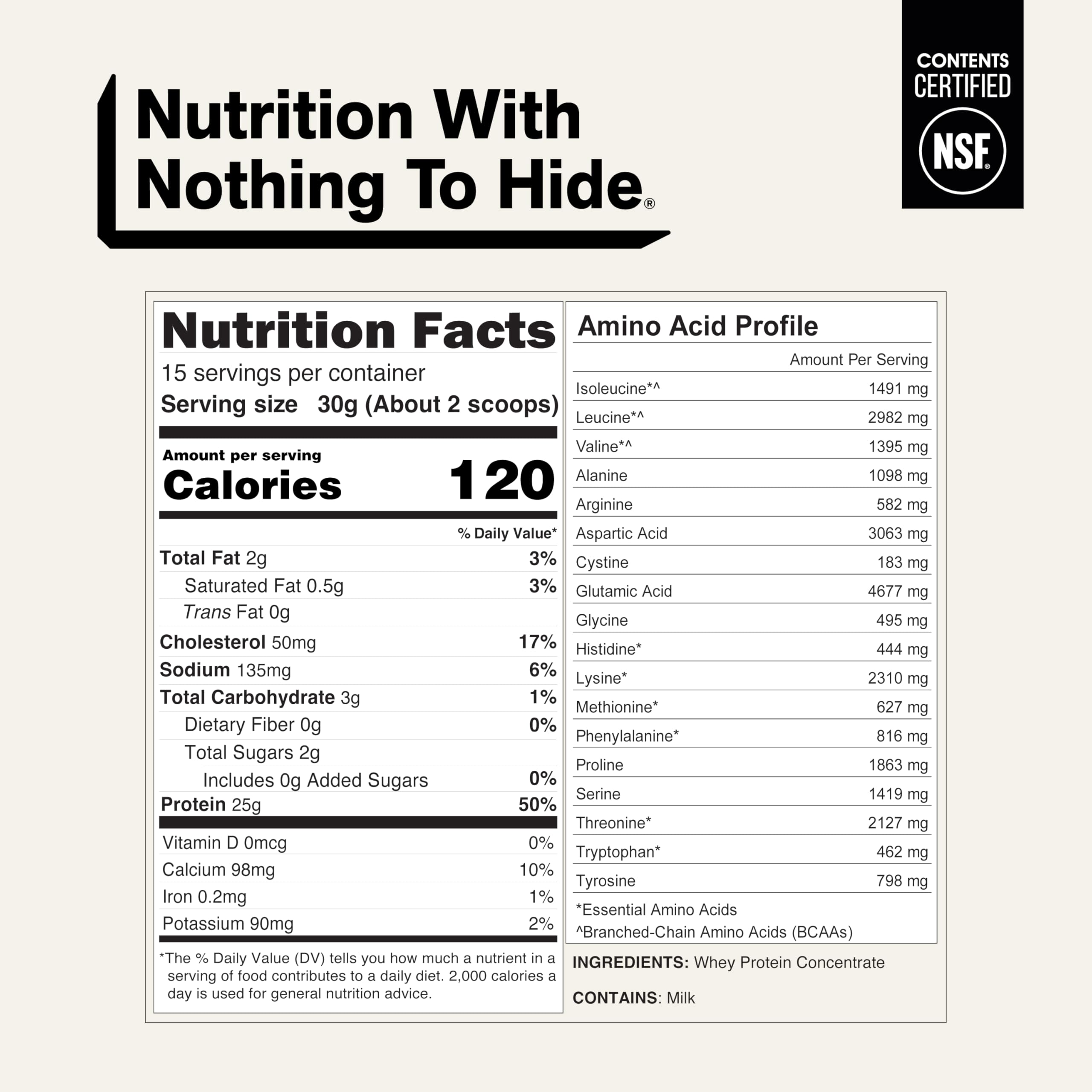 NAKED Whey 1Lb - Only 1 Ingredient, Grass Fed Whey Protein Powder, NSF Certified, Undenatured, No Gmos, No Soy, Gluten Free, Stimulate Growth, Enhance Recovery - 15 Servings