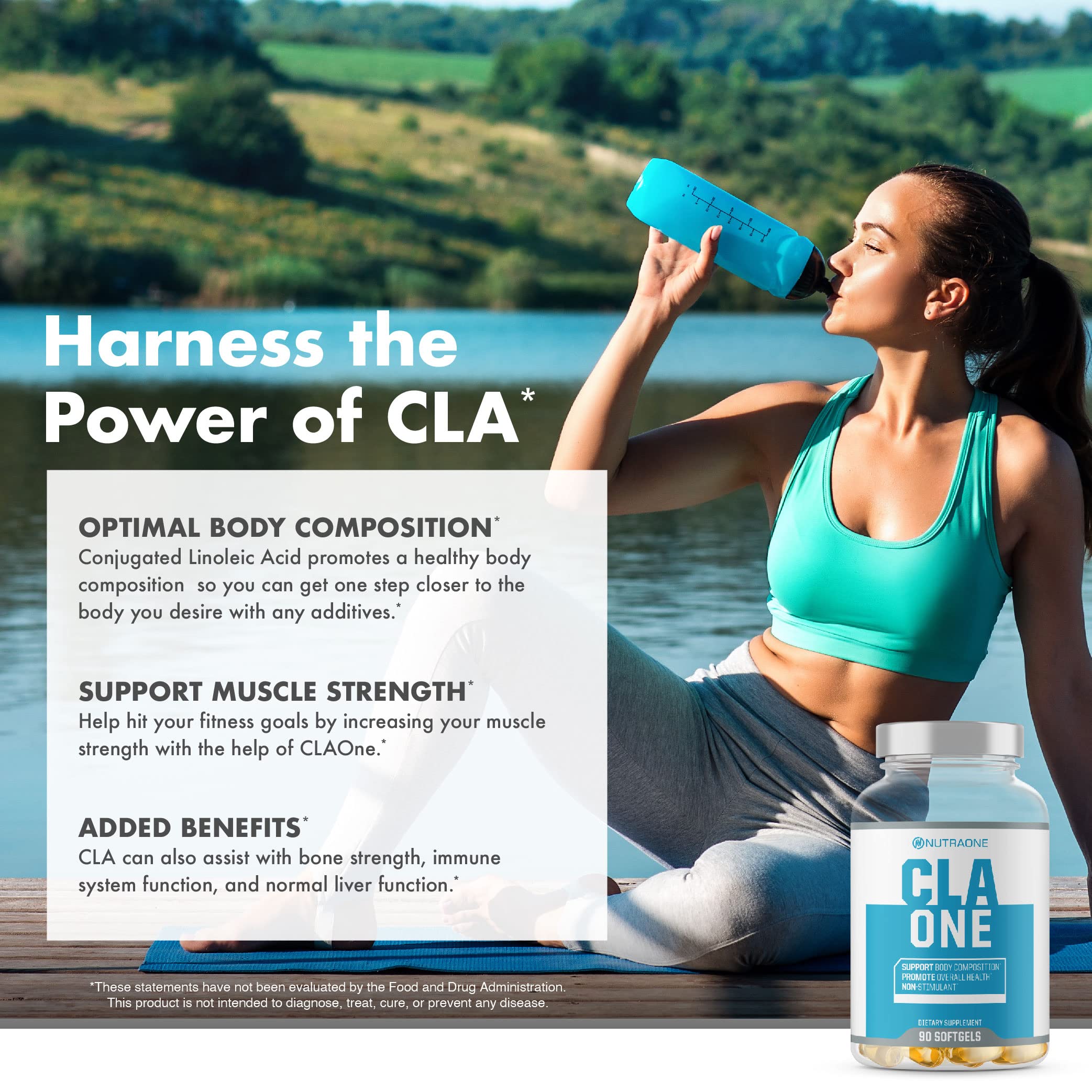 NutraOne CLAOne Supplement from Nutrition — Conjugated Linoleic Acid (CLA) Natural Supplement* (90 Capsules)