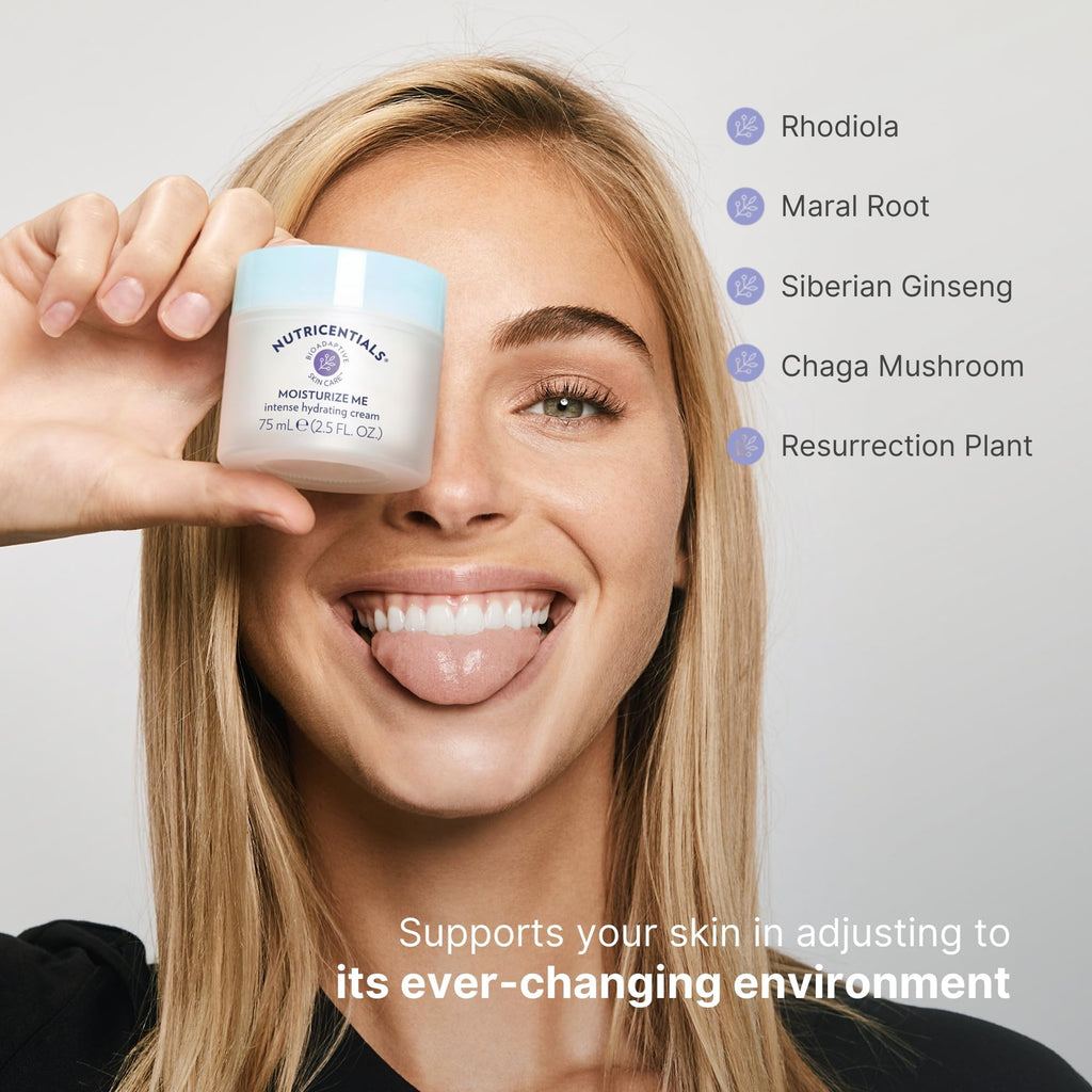 Nu Skin Moisturize Me Intense Hydrate Cream | 2.5 fl oz | Nighttime Hydrating Face Cream with Bioadaptive Botanicals, Aloe, Pistachio Oil & Vitamin E | Moisturizer for Dry Skin | Skin Care Essential