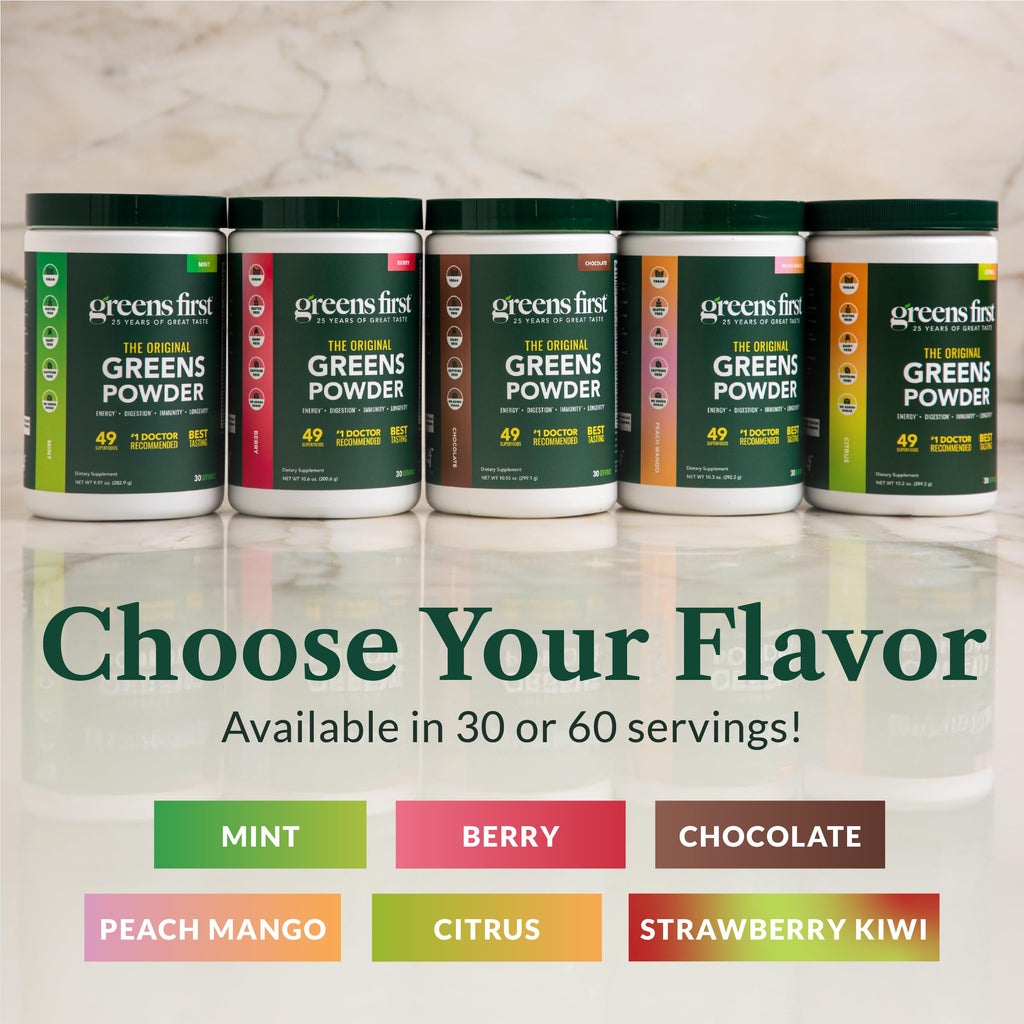 Greens First Original Greens Powder | Mint | 49 Superfoods | 30 Servings