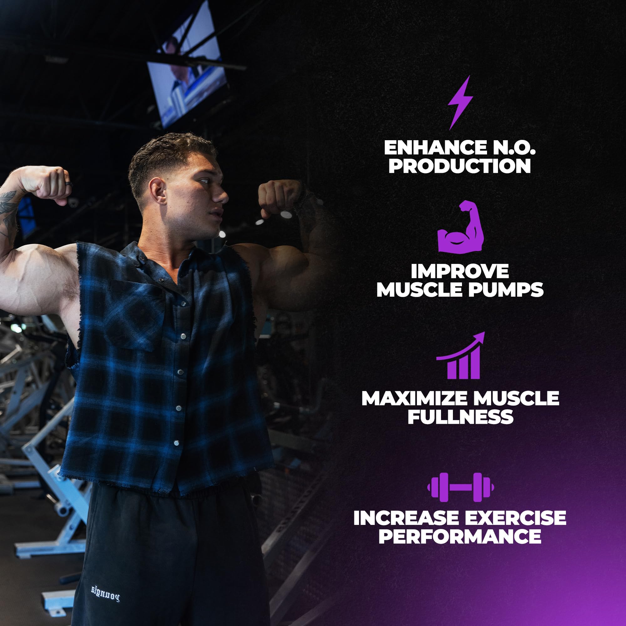 Huge Supplements Magnify Pump Pills & Nitric Oxide Booster, Enhance Muscle Pumps, Fullness & Vascularity, Science-Backed Ingredients - NO3-T Nitrates, Agmatine Sulfate, VasoDrive-AP (180 Capsules)