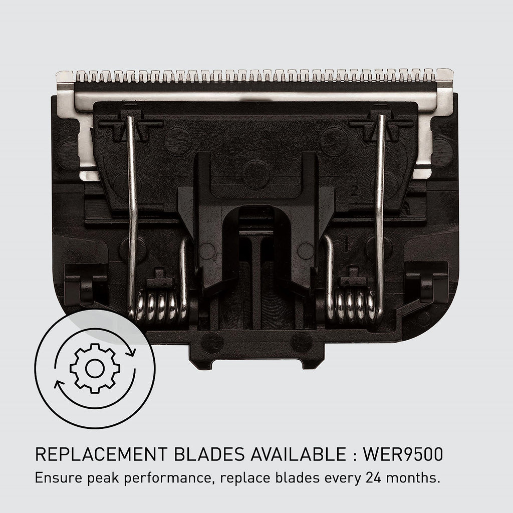 Panasonic Body Groomer for Men & Women, Unisex Wet/Dry Cordless Electric Body Hair Trimmer for Men & Women w/ 2 Comb Attachments, Multi-Directional Shaving in Sensitive Areas - ER-GK80-S (Black)