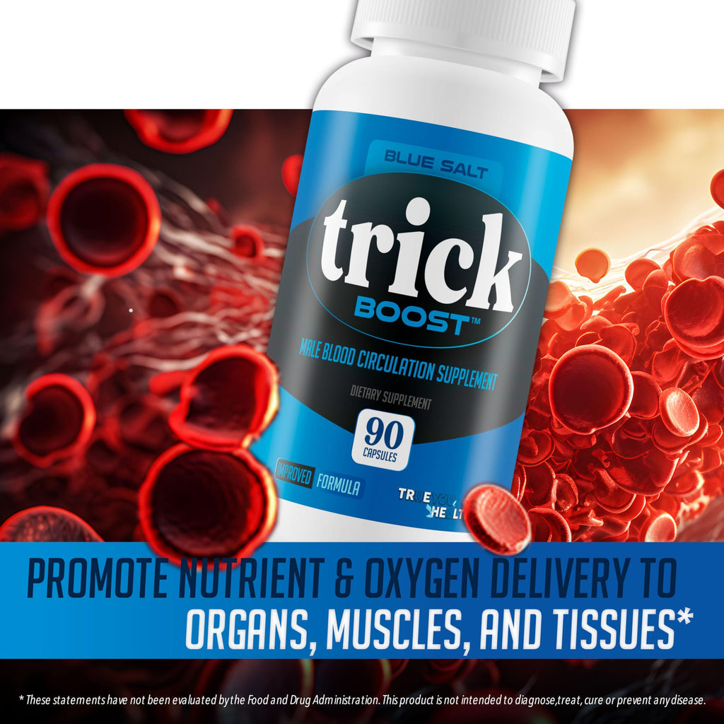 Blue Salt Trick Boost - Our Best Blood Flow Supplement - Poor Circulation Support - Better Blood Flow Care - Blood Circulation Titan Boost Dietary Supplement - Advanced Blood Flow 7 Simple Salt Trick