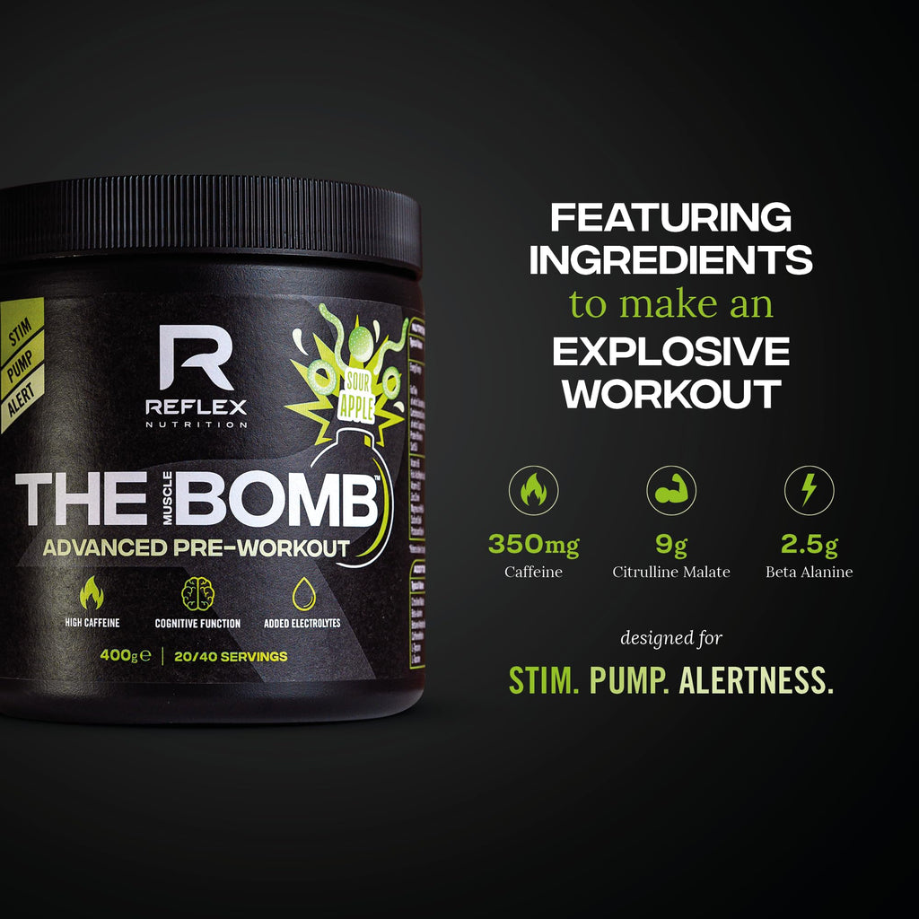 Reflex Nutrition The Muscle Bomb (40 serv) Sour Apple - Pre-Workout - Pre-Workout Booster