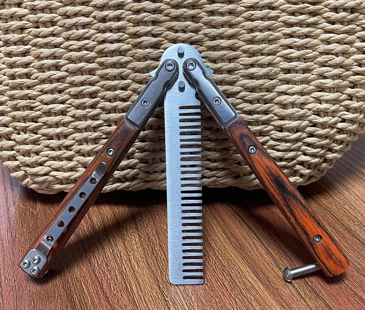 1 x Butterfly Comb Metal Stainless Steel Durable Foldable