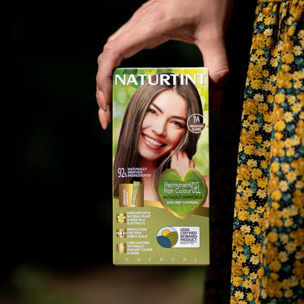 Naturtint Permanent Hair Colour Gel 7A Medium Ash Blonde, Plant Enriched, Biobased, Ammonia Free, Long Lasting Grey Coverage and Radiant Colour, Nourishment and Protection
