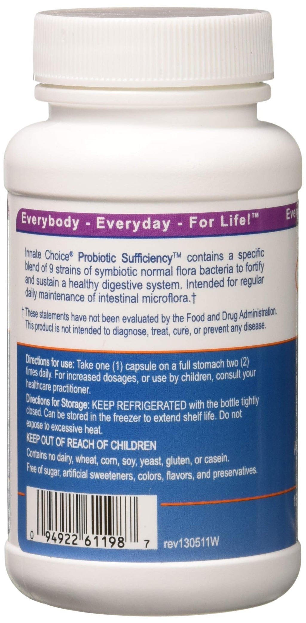 Innate Choice Probiotic Sufficiency,  60 vegetarian capsules