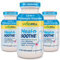 HEAL-N-SOOTHE Proteolytic Systemic Enzymes – Joint Supplement with Bromelain, Papain, Boswellia – Joint Mobility, Muscle Flexibility, Protein Digestion, Circulatory & Immune Health - 90 Count (3 Pack)
