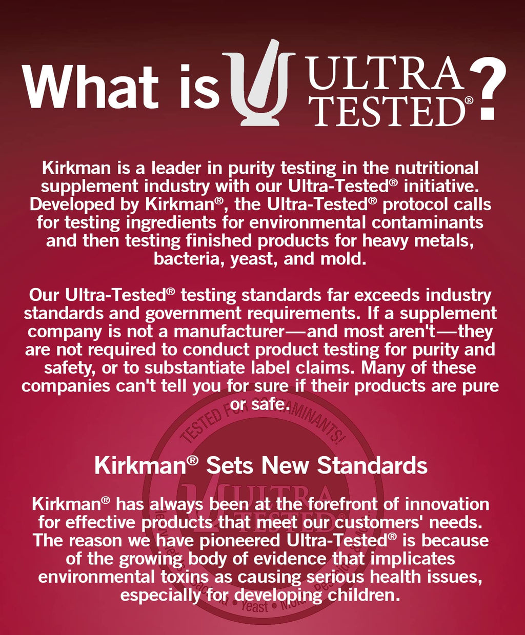 Kirkman Adult Multivitamin Without Vitamins A or D - 120 Capsules - Broad-Spectrum + Amino Acid Blend - Hypoallergenic - Gluten Free