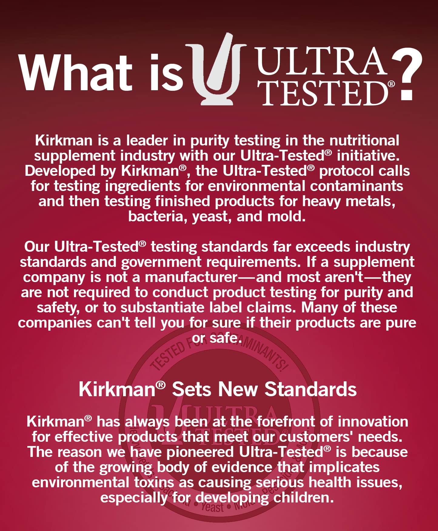 Kirkman Adult Multivitamin Without Vitamins A or D - 120 Capsules - Broad-Spectrum + Amino Acid Blend - Hypoallergenic - Gluten Free