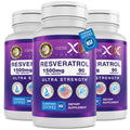 Genex Formulas 1500mg Resveratrol with BioPerine for Absorption (3 Pack) | Organic Trans-Resveratrol Capsules from Japanese Knotweed, Antioxidant Supplement for Healthy Aging