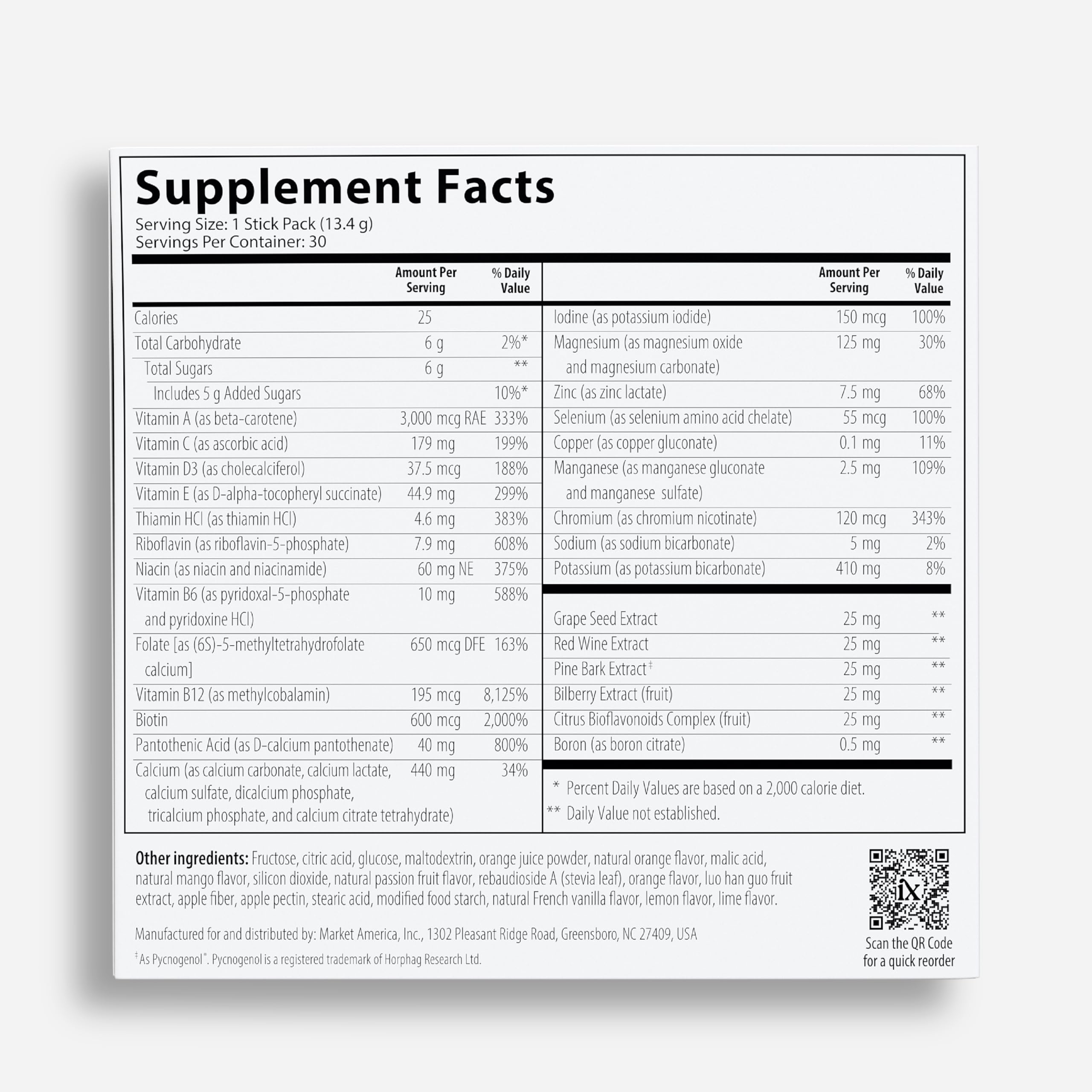 Isotonix® Daily Essentials Multivitamin Powder Packets – 4-in-1 Formula with Multivitamin, Activated B-Complex, Calcium Plus & OPC-3 with Pycnogenol® – Isotonic Delivery – Gluten Free-30 Packets
