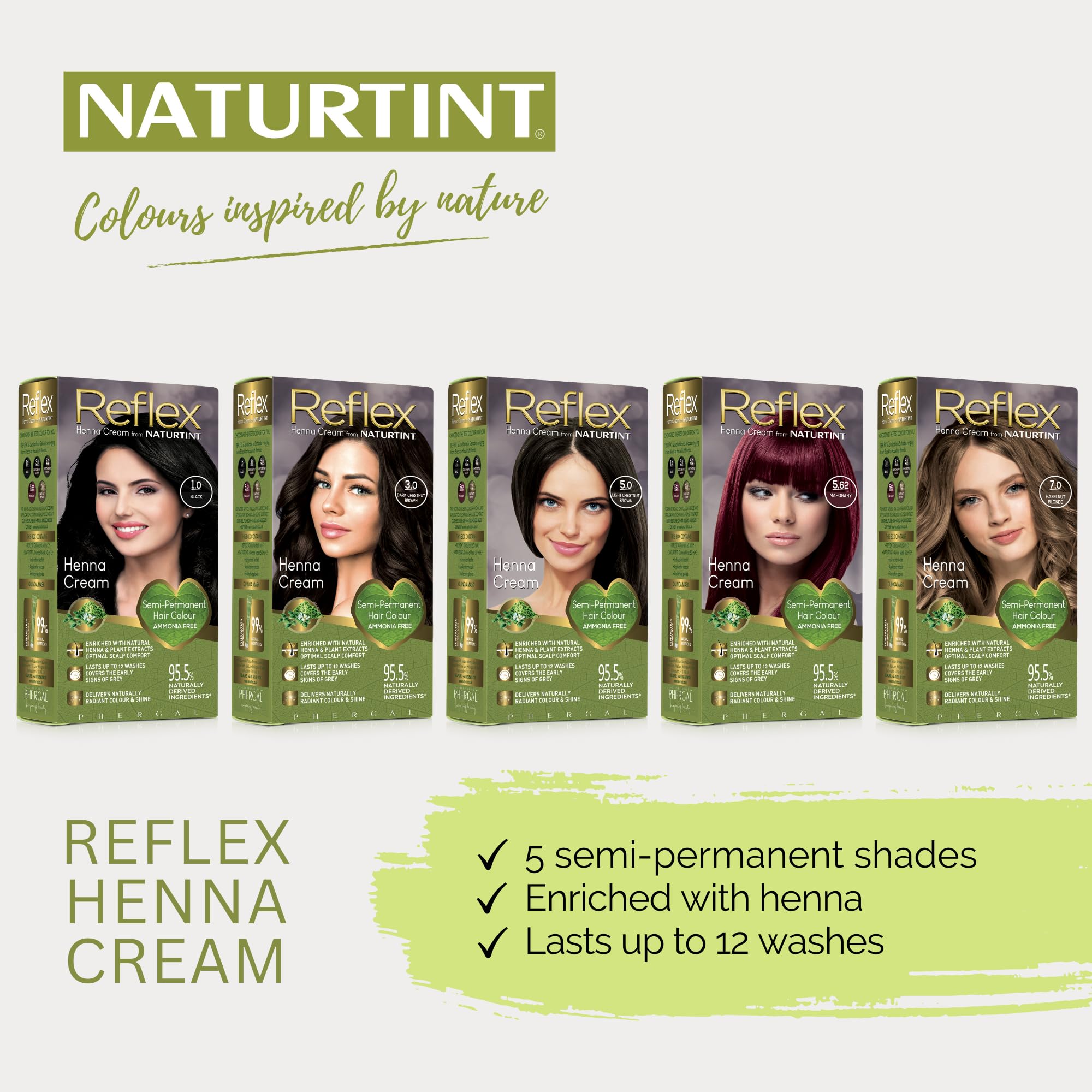 Naturtint Reflex Semi-Permanent Henna Cream 7.0 Hazelnut Blonde 110ml