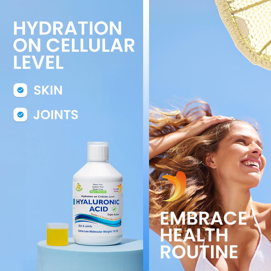 Swedish Nutra Hyaluronic Acid Liquid, 500 ml, 33 Day Supply