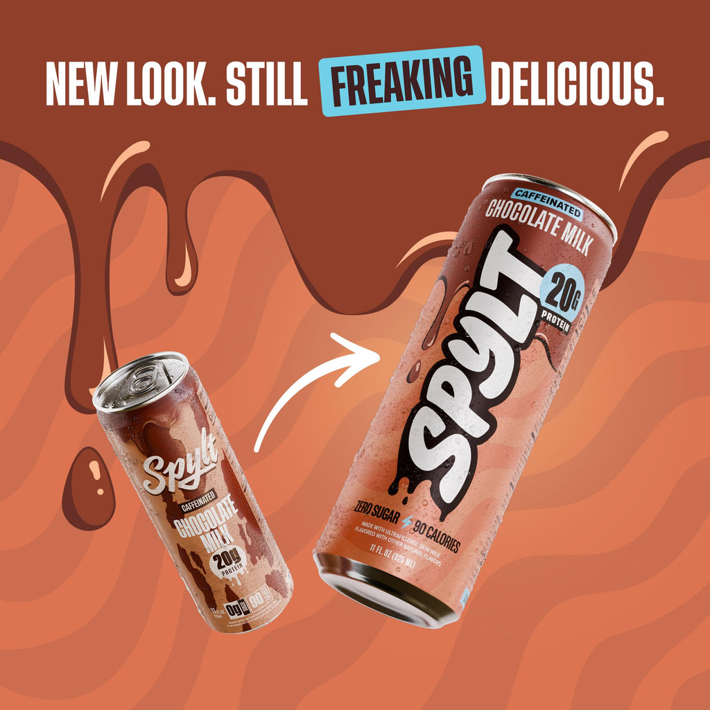 Spylt High Protein Chocolate Milk with 60mg Caffeine & 20g Protein - 90 Calories, Ready to Drink, Sugar Free, Lactose Free Milk, Perfect for Workout Recovery & Afternoon Pick Me Up - 12 Count - Packaging May Vary