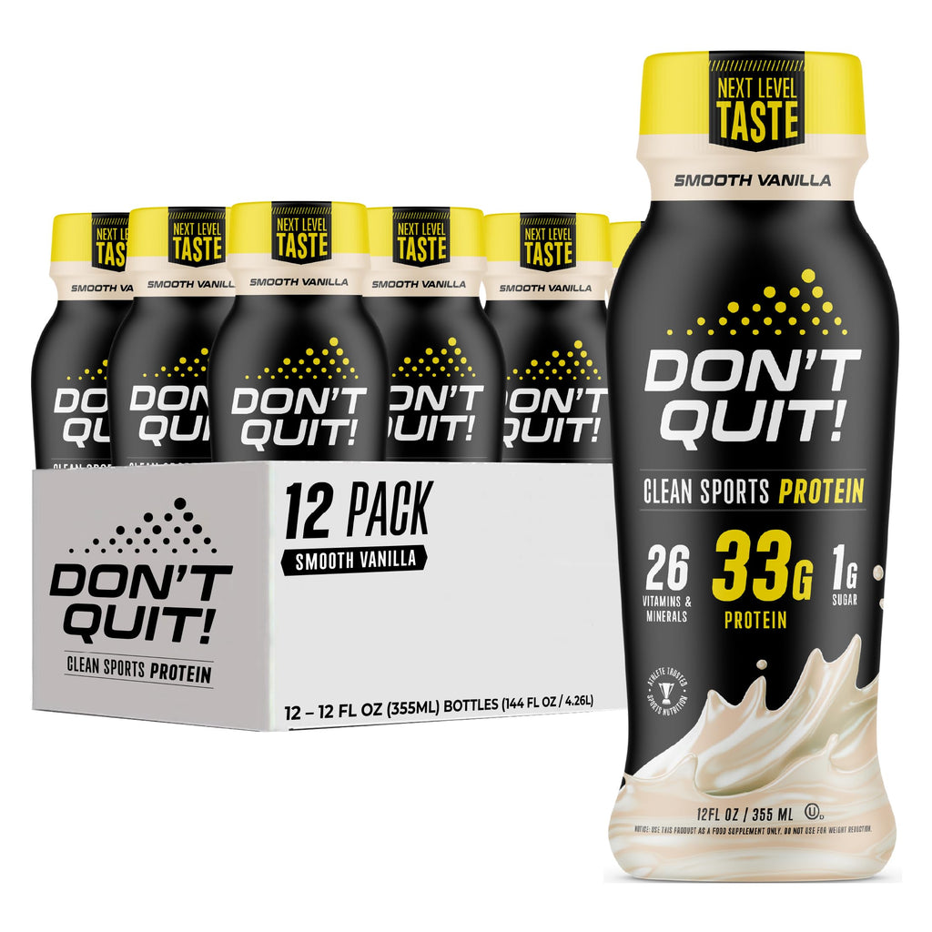 Don't Quit Clean Sports Protein Shake (Vanilla) 12oz (12 Pack)