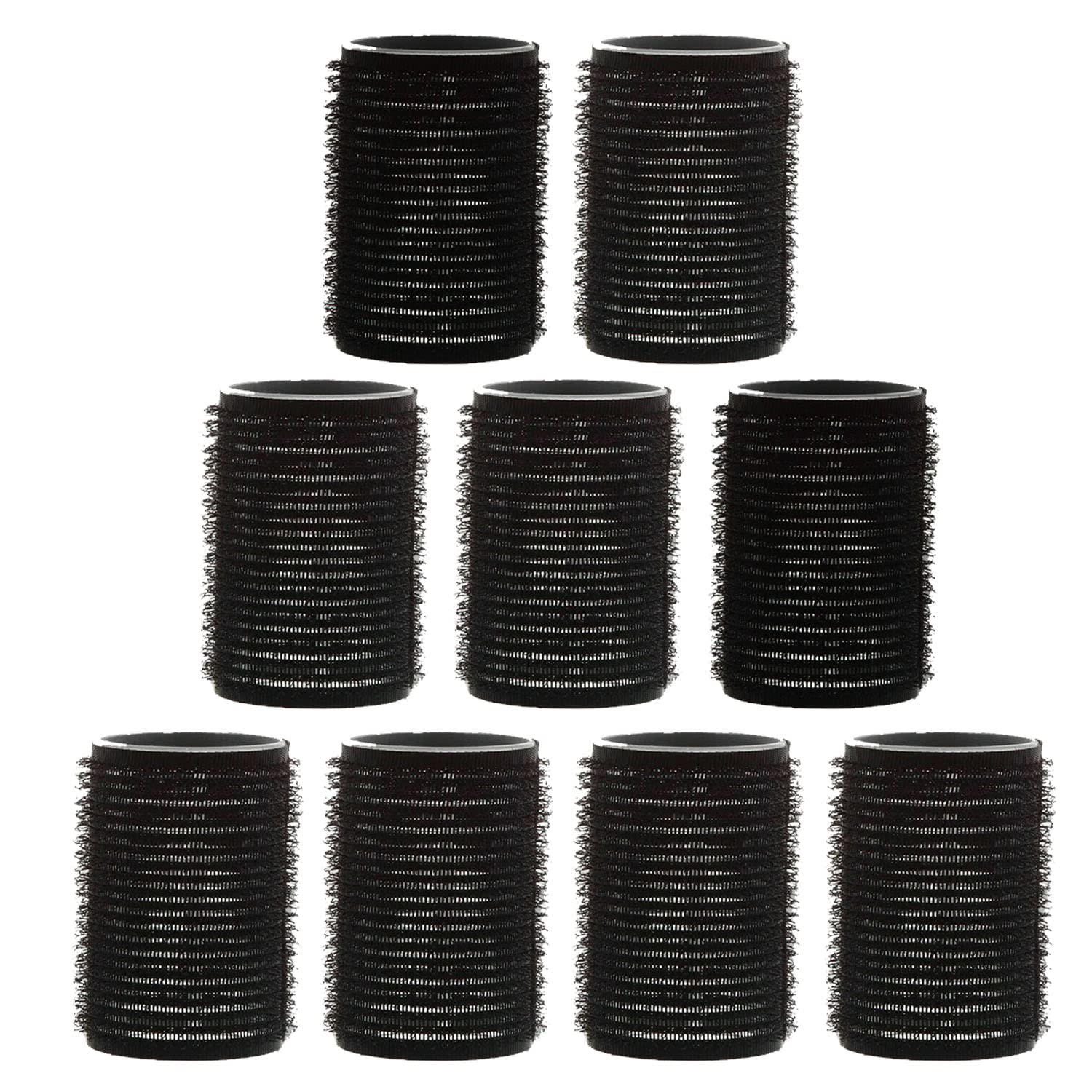AKH® 24 Pcs Black Hair Rollers | Small Hair Curlers | 20mm Self Grip Hair RollersTools | Self Holding Cling Hair Rollers | For Hair Dressing, Hair Styling, Waves and Curles Tools Accessories
