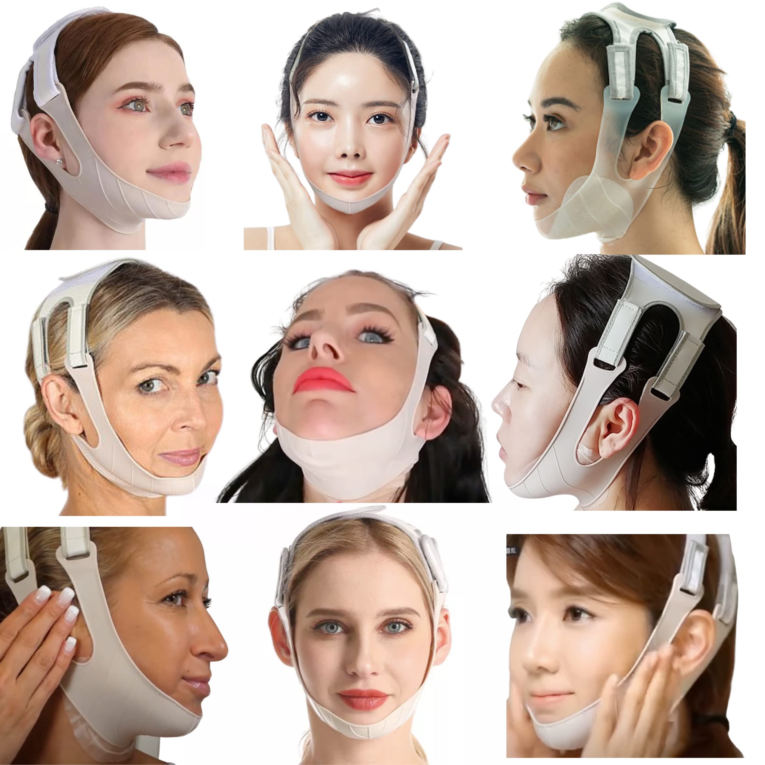 Neck, Chin & Jawline Sculpting V Line Chin Facial Mask and - Face Sagging Skin Garment Strap Bandage. Anacis