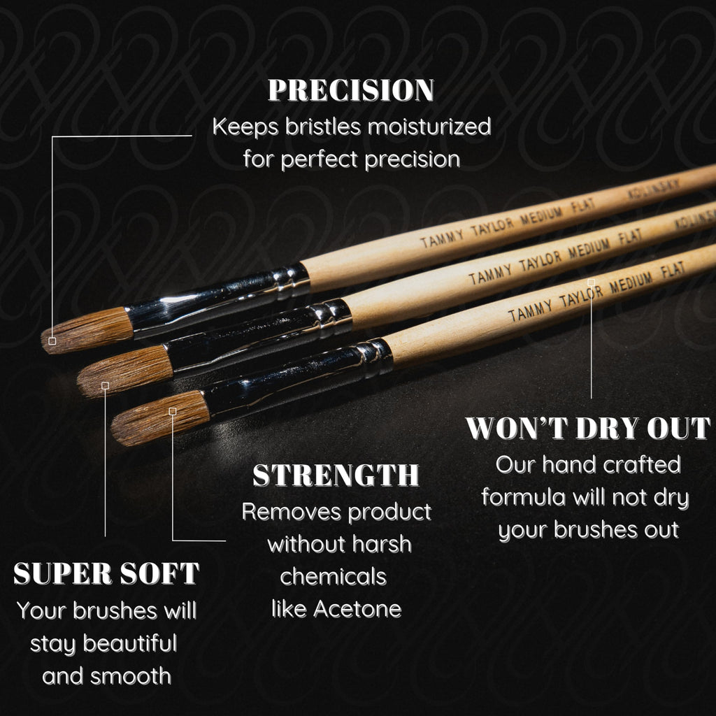 Tammy Taylor Kolinsky Acrylic Nail Brush | Real Sable, Professional Nail Brushes for Acrylic Application | Medium
