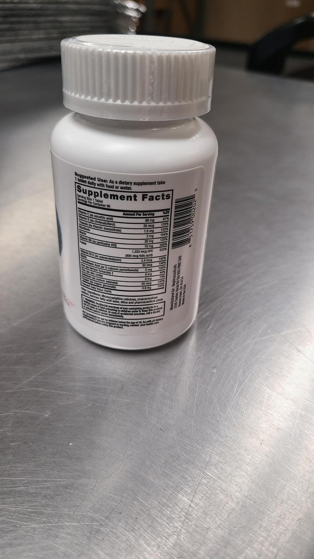 Nephroceuticals ProRenal+D Kidney Multivitamins, Gluten Free, 90-Day Supply
