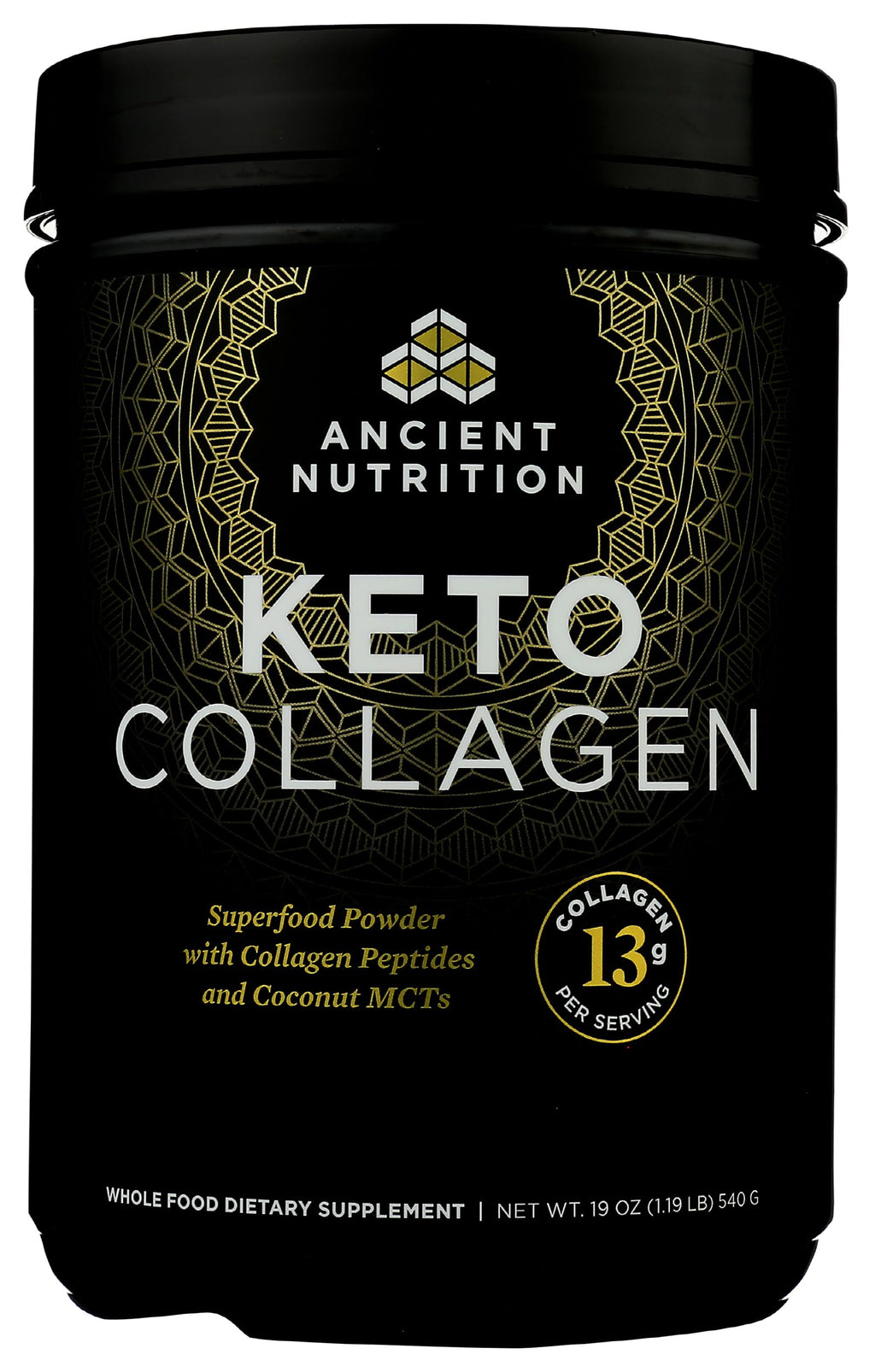 Ancient Nutrition Keto Collagen Powder Drink Mix, Keto Diet Supplement with MCT, Hydrolyzed Collagen Peptides to Support Healthy Skin and Joints, 30 Servings, 19 oz (Packaging May Vary)
