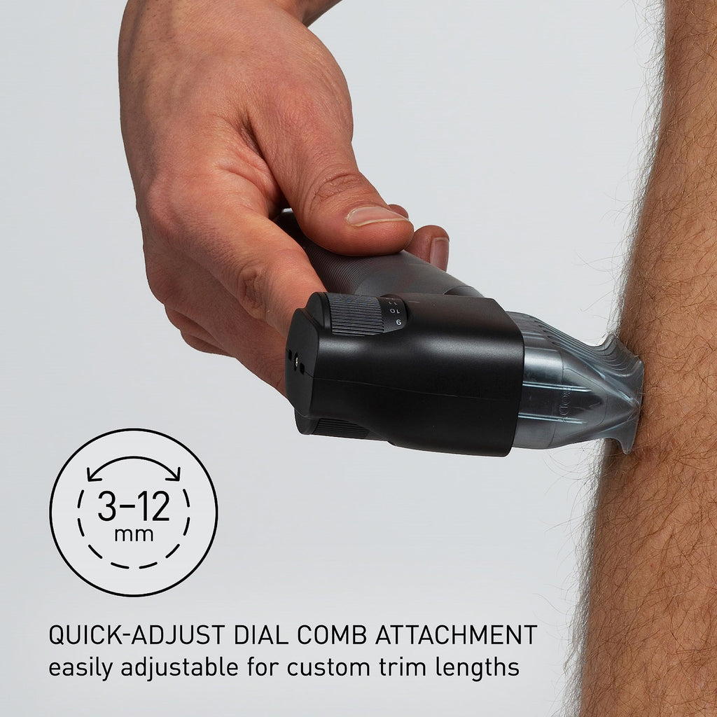 Panasonic Body Groomer for Men & Women, Unisex Wet/Dry Cordless Electric Body Hair Trimmer for Men & Women w/ 2 Comb Attachments, Multi-Directional Shaving in Sensitive Areas - ER-GK80-S (Black)