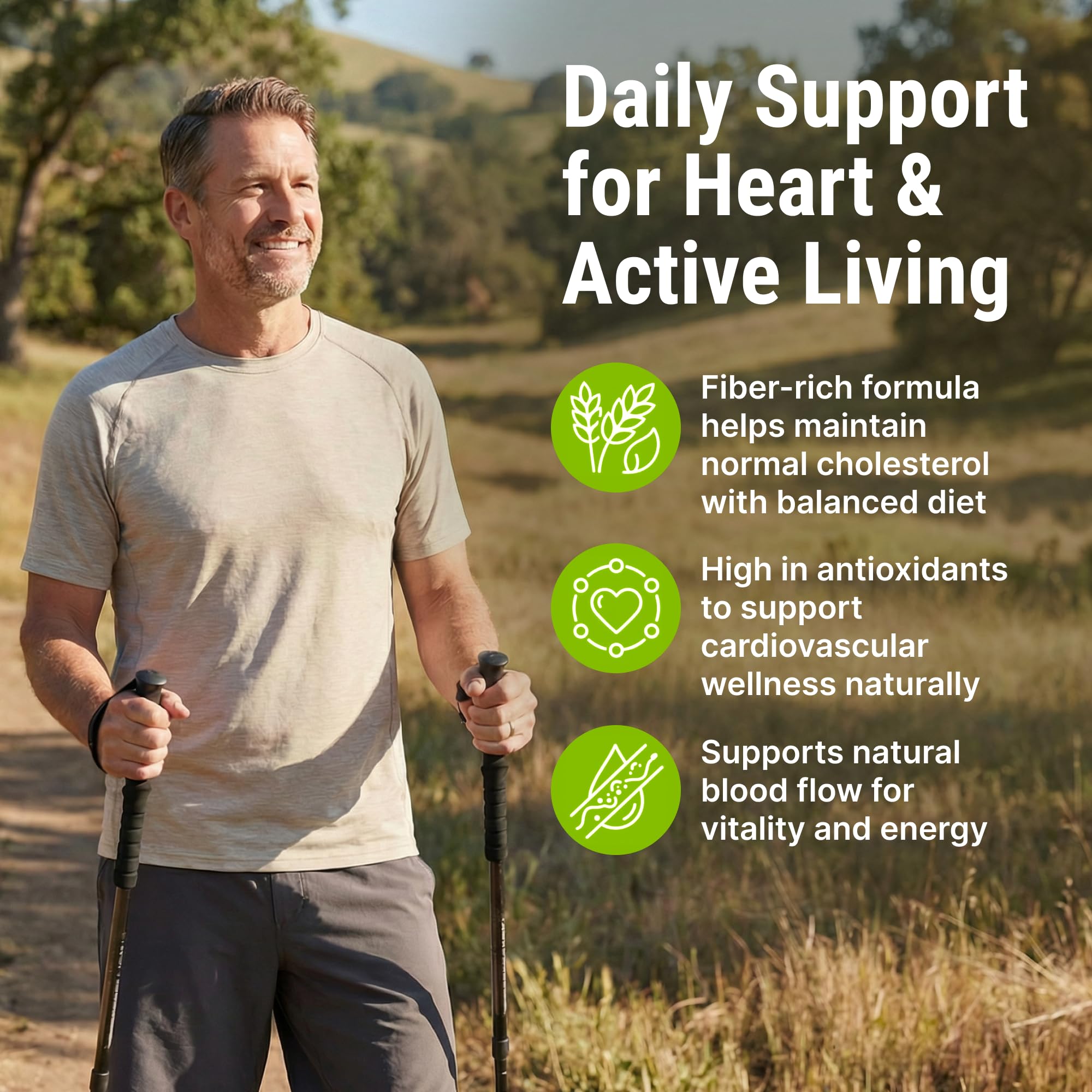 CRYSTAL PEAKS NUTRITION Cholesterol Supplement - All-Natural Ingredients to Support Normal Colesterol Levels. Supports Optimal Circulation. 60 Capsules