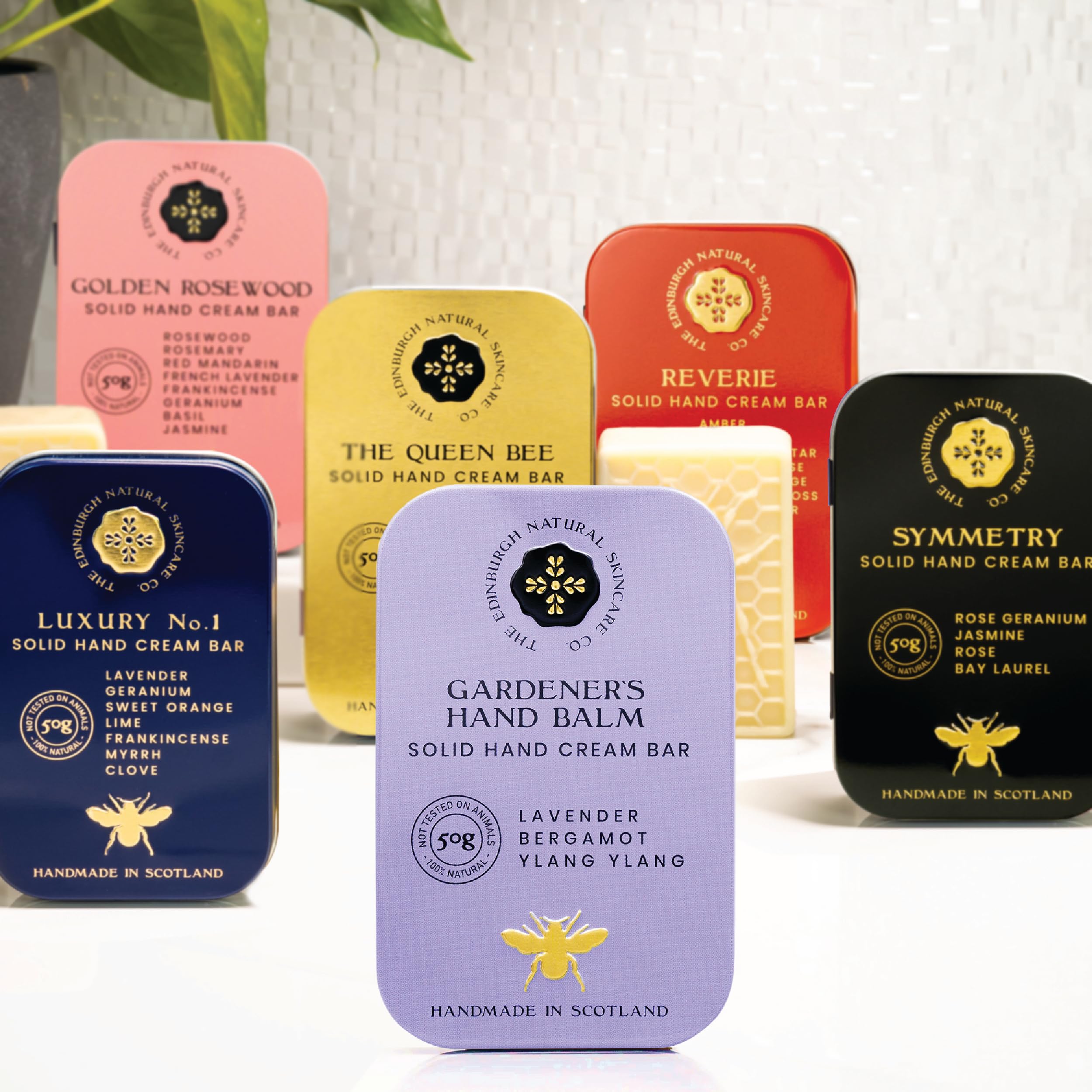 Moisturising Solid Hand Cream Bars | For Dry & Sensitive Hands | Gardeners & Queen Bee Scent | Natural Hand Cream | No Sticky Residue | Luxury Gift | Cruelty Free | Edinburgh Skincare Company