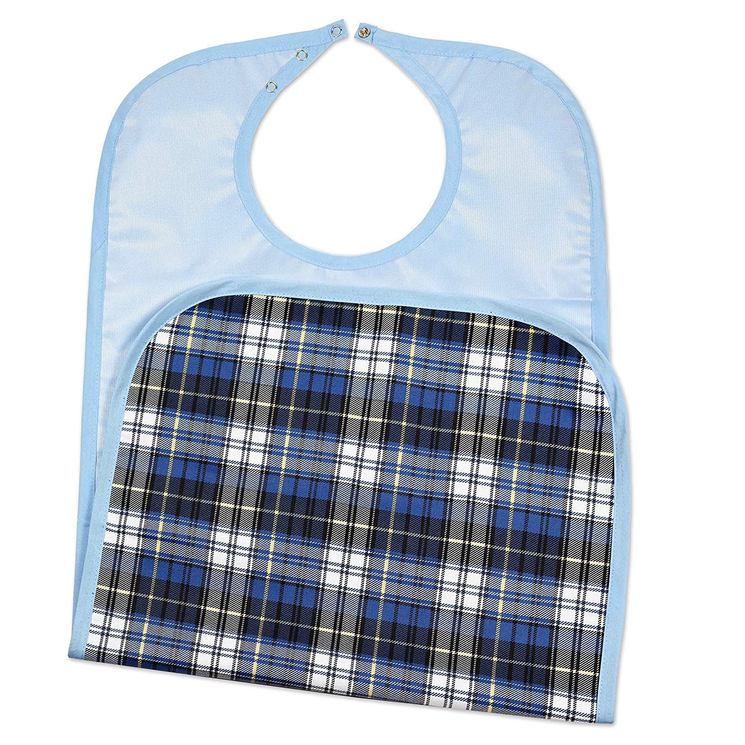 Medokare Waterproof Long Adult Bibs - Reusable Washable Waterproof Stain Resistant Clothing Protector, Designed for Seniors for Mealtime (2 Pack)