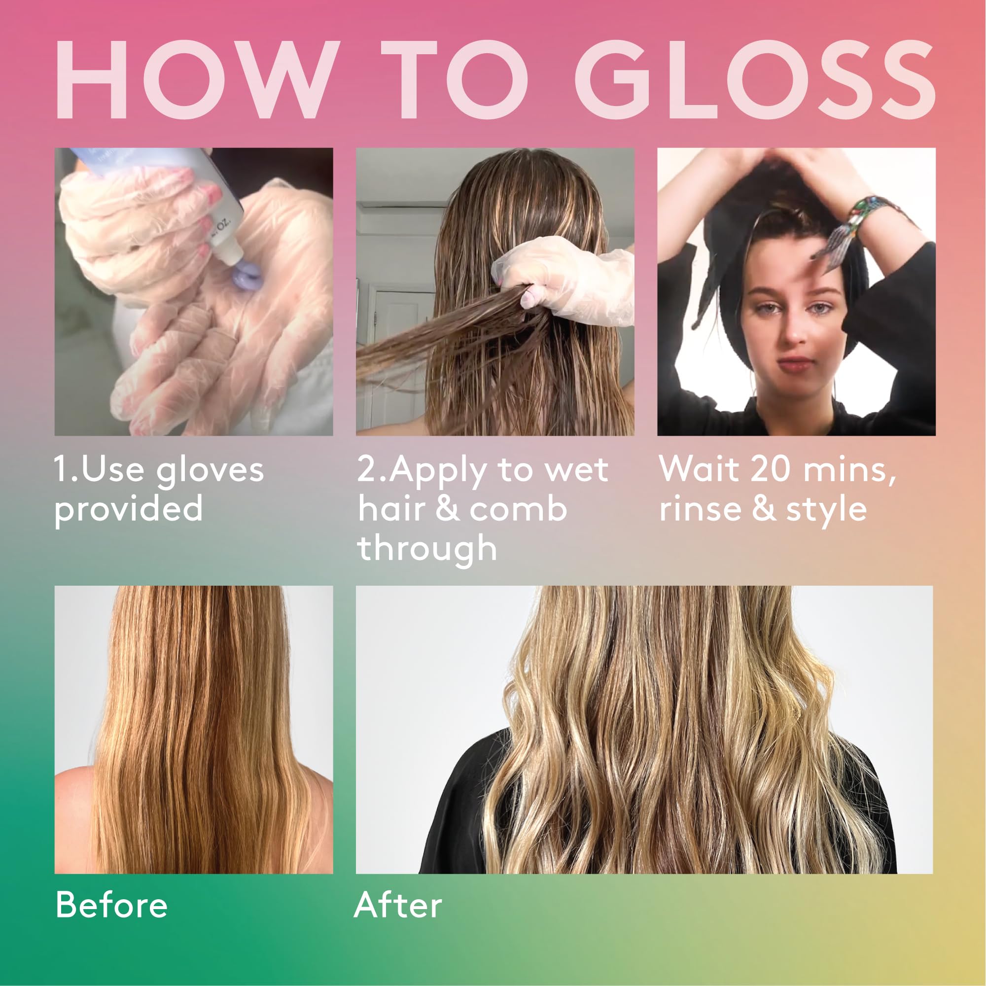 Josh Wood Hair Gloss Icy Blonde, Semi-Permanent Colour Toner, Vegan, 100ml