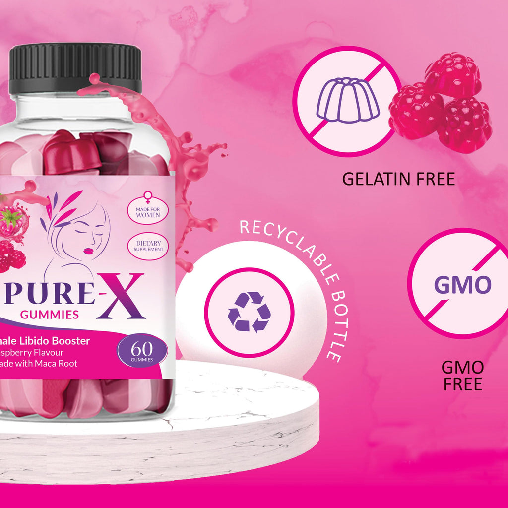 Pure X Gummies | Libido Boost for Women | with Maca Root | x60
