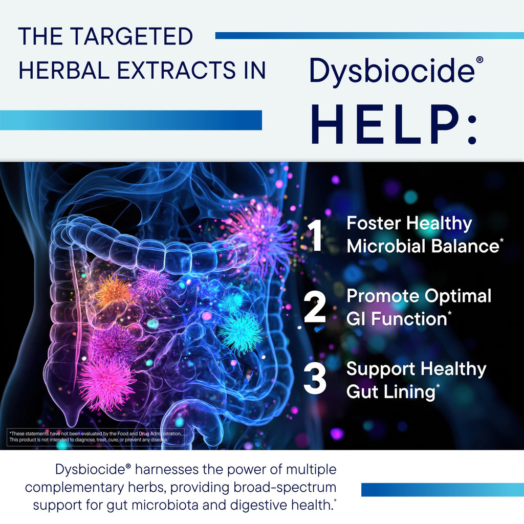Biotics Research Dysbiocide Synergistic Botanical Blend Supports Normal Gut Health for Women & Men - Digestive Health Supplement - Supports Balanced Gut microbiome - 120 Capsules