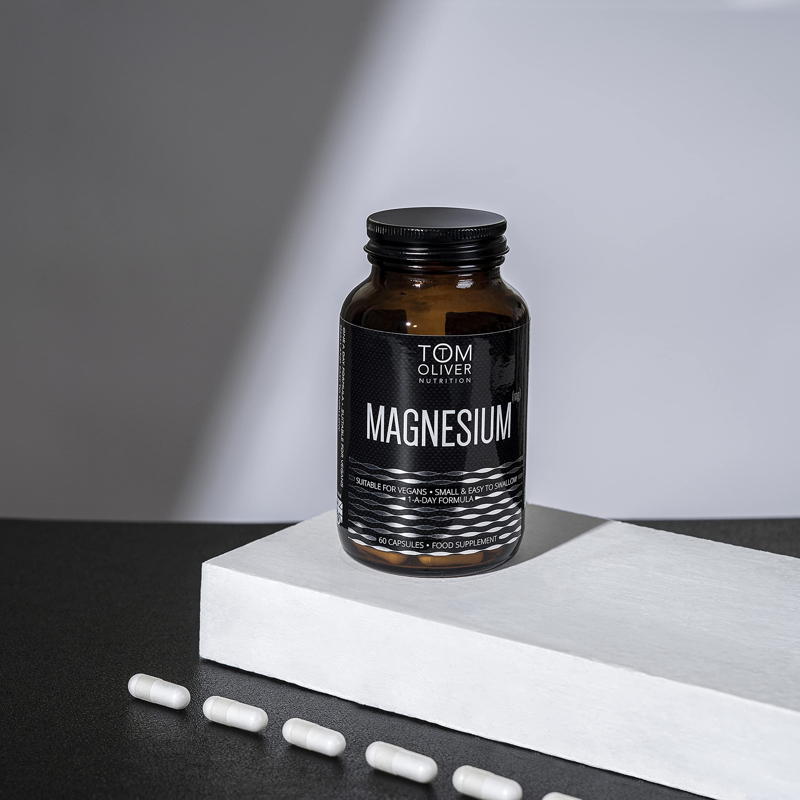 Tom Oliver Nutrition - Magnesium Taurate - 600mg per Capsule (60 Capsules) 1 a Day Formula (1)