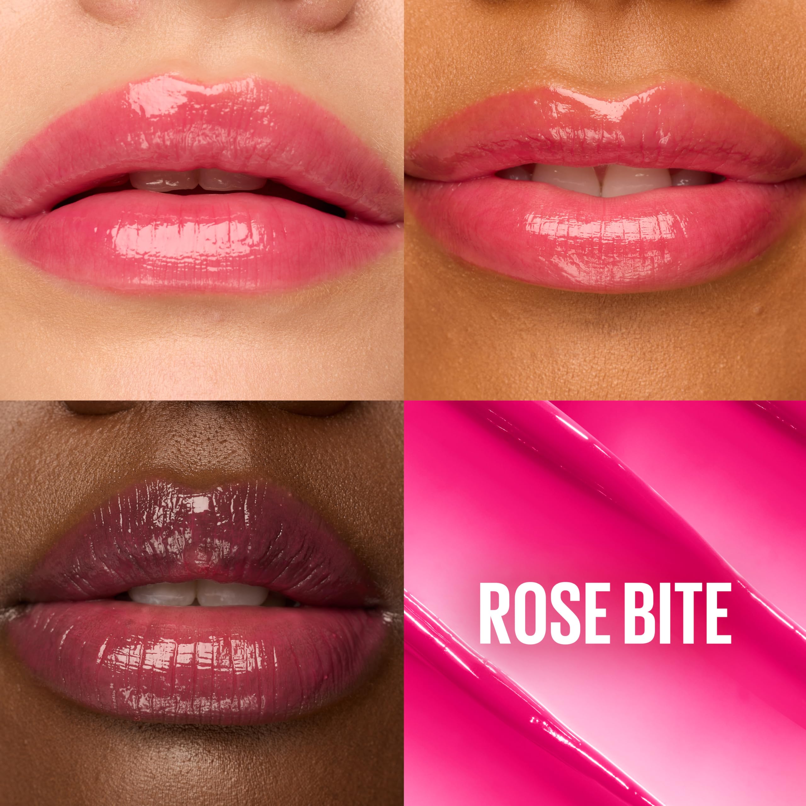 Maybelline Lip Oil Lifter Glaze, Hydrating Lip Balm Shade: Rose Bite
