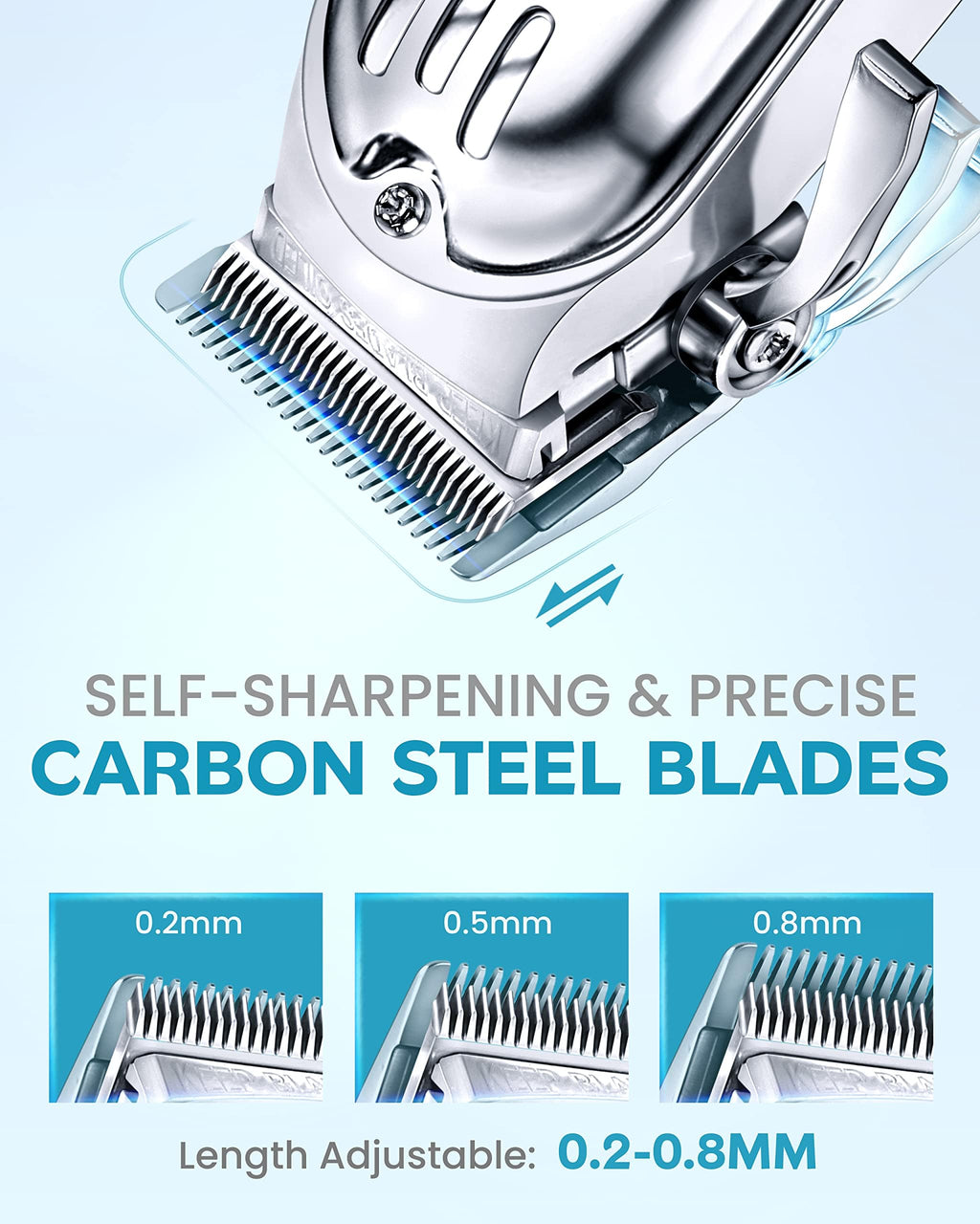 Professional Cordless Hair Clippers for Men, Trimmers Set and Barber Clippers for Haircut, Beard Trimmer Kit with LCD Display, Grooming Set, Rechargeable Hair Cutting Machine for Family