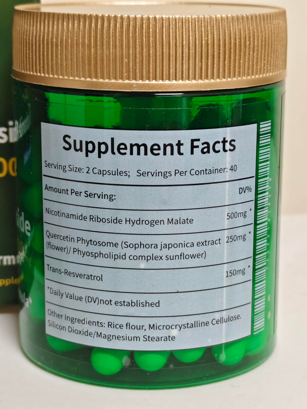 Gorani NAD+ Supplement with 900mg Nicotinamide Riboside (NR), Liposomal Resveratrol & Quercetin - Antioxidant Support (80 Count (Pack of 1))