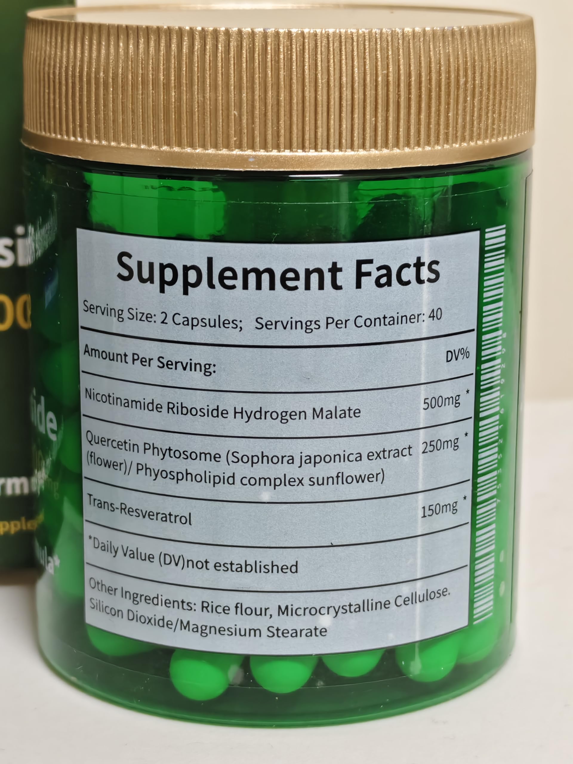 Gorani NAD+ Supplement with 900mg Nicotinamide Riboside (NR), Liposomal Resveratrol & Quercetin - Antioxidant Support (80 Count (Pack of 1))