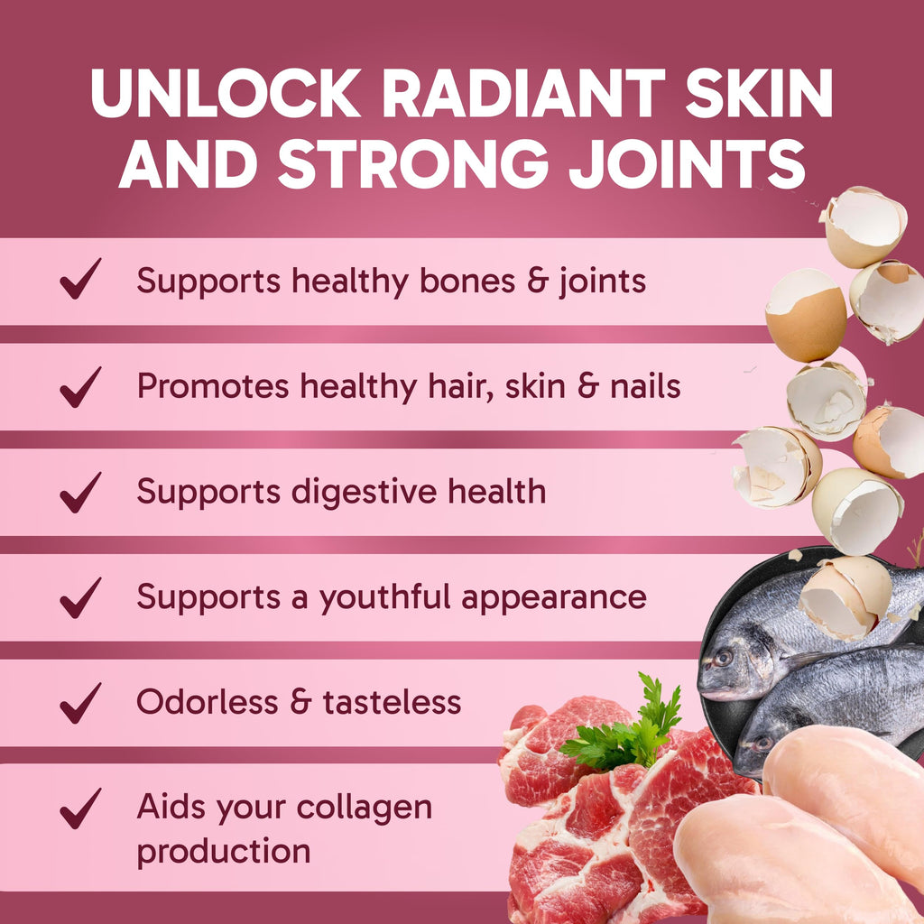 Clinical Effects Multi-Collagen Powder - Collagen Dietary Supplement - 8oz - 30 Servings - 5 Types of Quality-Sourced Multi-Collagen to Support Joint, Bone, Skin and Nail Health - Fast Absorption