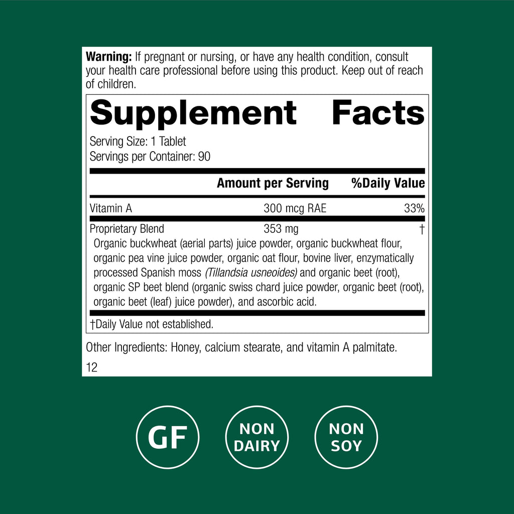 Standard Process Arginex - Liver & Kidney Health Supplement - Contains Antioxidant Vitamin A & Important Phytonutrients - Gluten-Free, Non-Dairy & Non-Soy - 90 Tablets (90 Servings)
