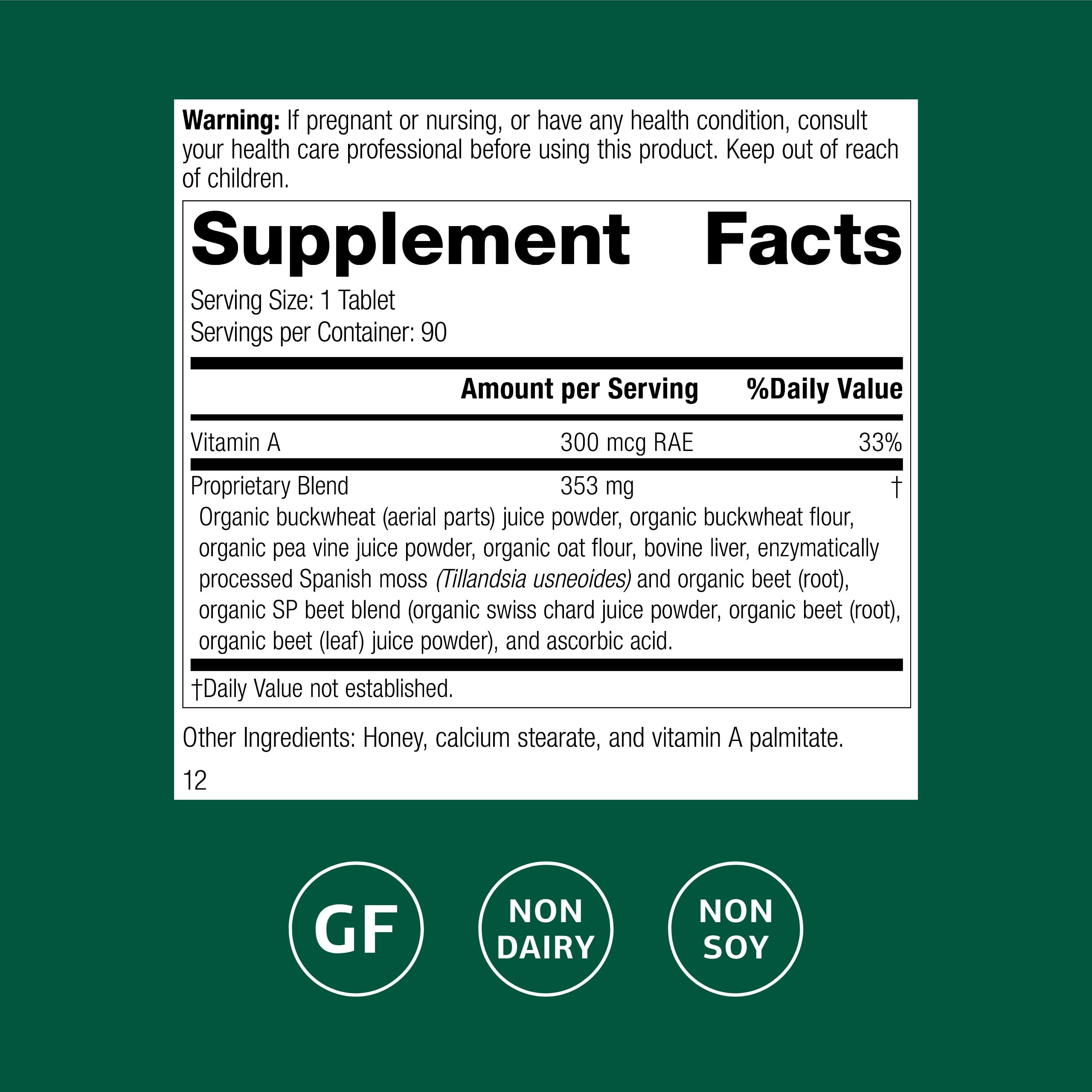 Standard Process Arginex - Liver & Kidney Health Supplement - Contains Antioxidant Vitamin A & Important Phytonutrients - Gluten-Free, Non-Dairy & Non-Soy - 90 Tablets (90 Servings)