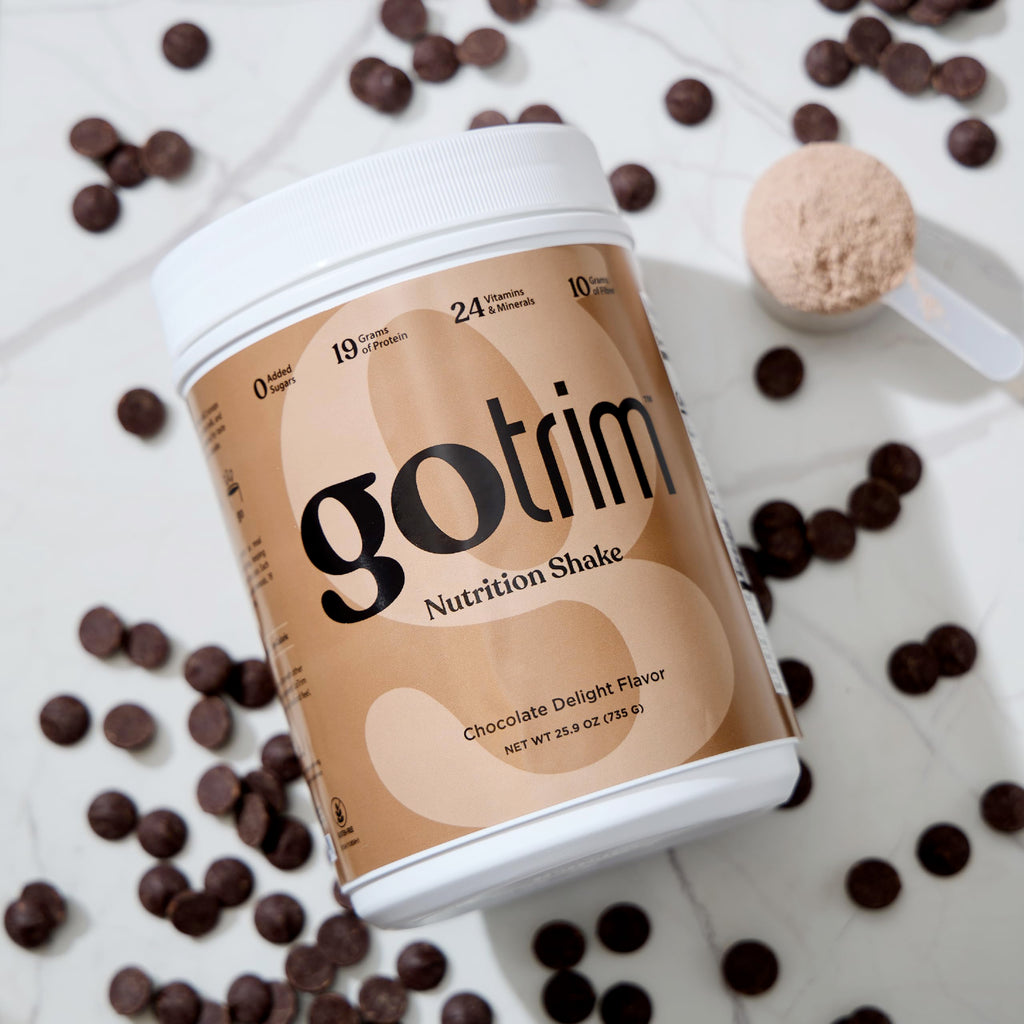 GoTrim Chocolate Protein Shakes Ready to Drink – High Protein, High Fiber, Meal Replacement, No Added Sugar, Gluten-Free, 14 Servings – Perfect for Weight Loss, Muscle Building, and Busy Lifestyles