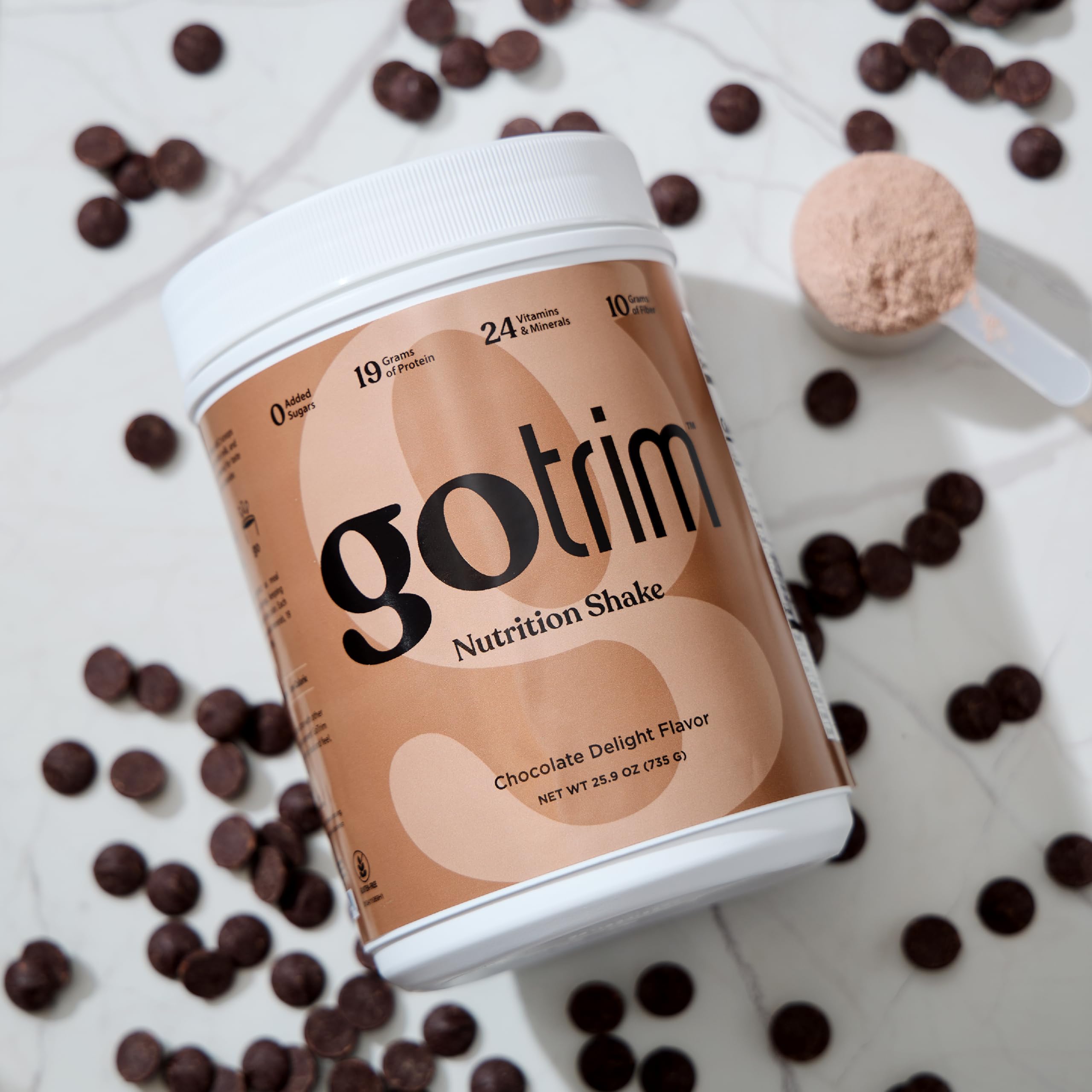 GoTrim Chocolate Protein Shakes Ready to Drink – High Protein, High Fiber, Meal Replacement, No Added Sugar, Gluten-Free, 14 Servings – Perfect for Weight Loss, Muscle Building, and Busy Lifestyles