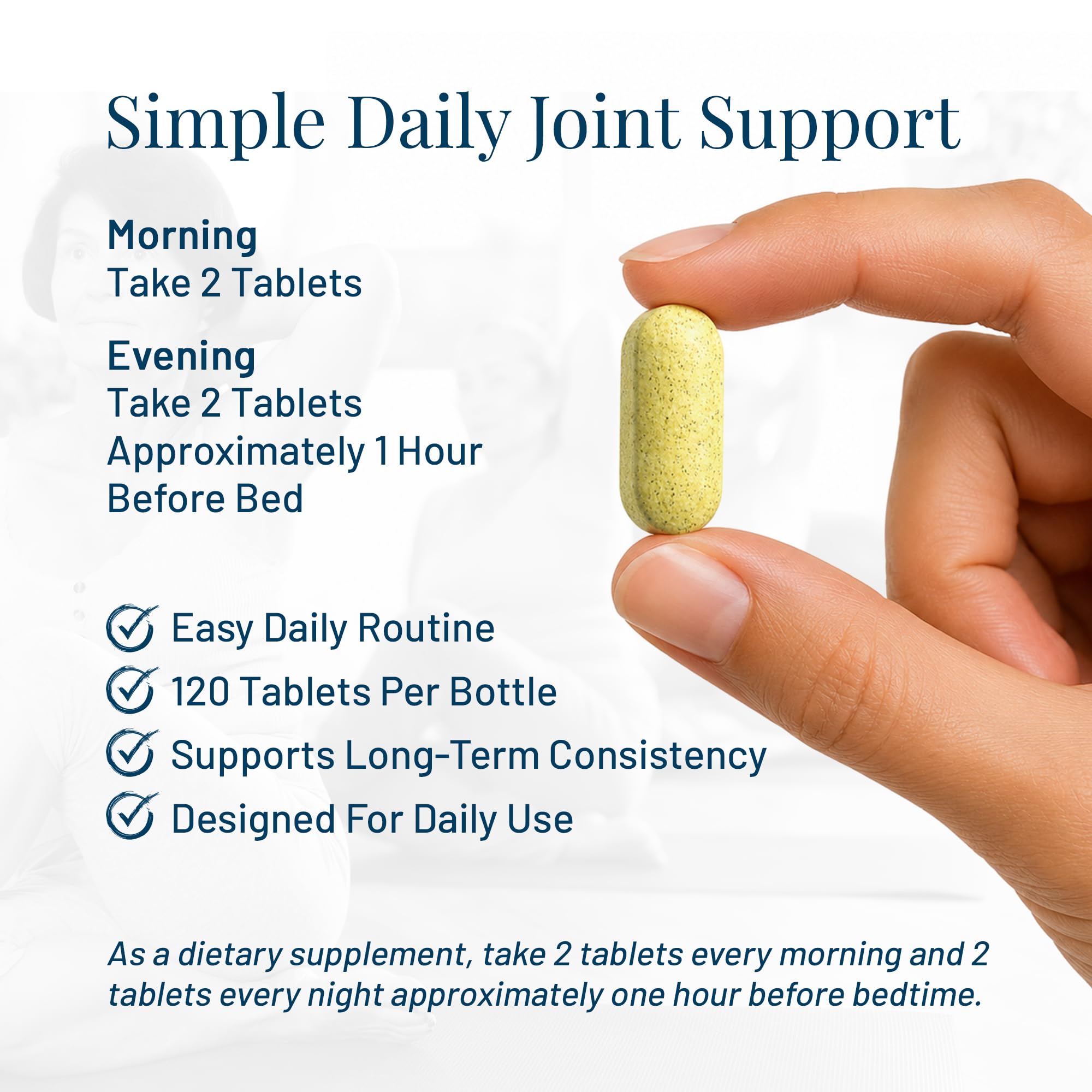 FLEXOPLEX Advanced Bone & Joint Support Supplement for Men & Women | Promote Healthy Function & Discomfort Relief | Enhance Cartilage Flexibility & Range of Motion - 120 Tablets (Pack of 1)