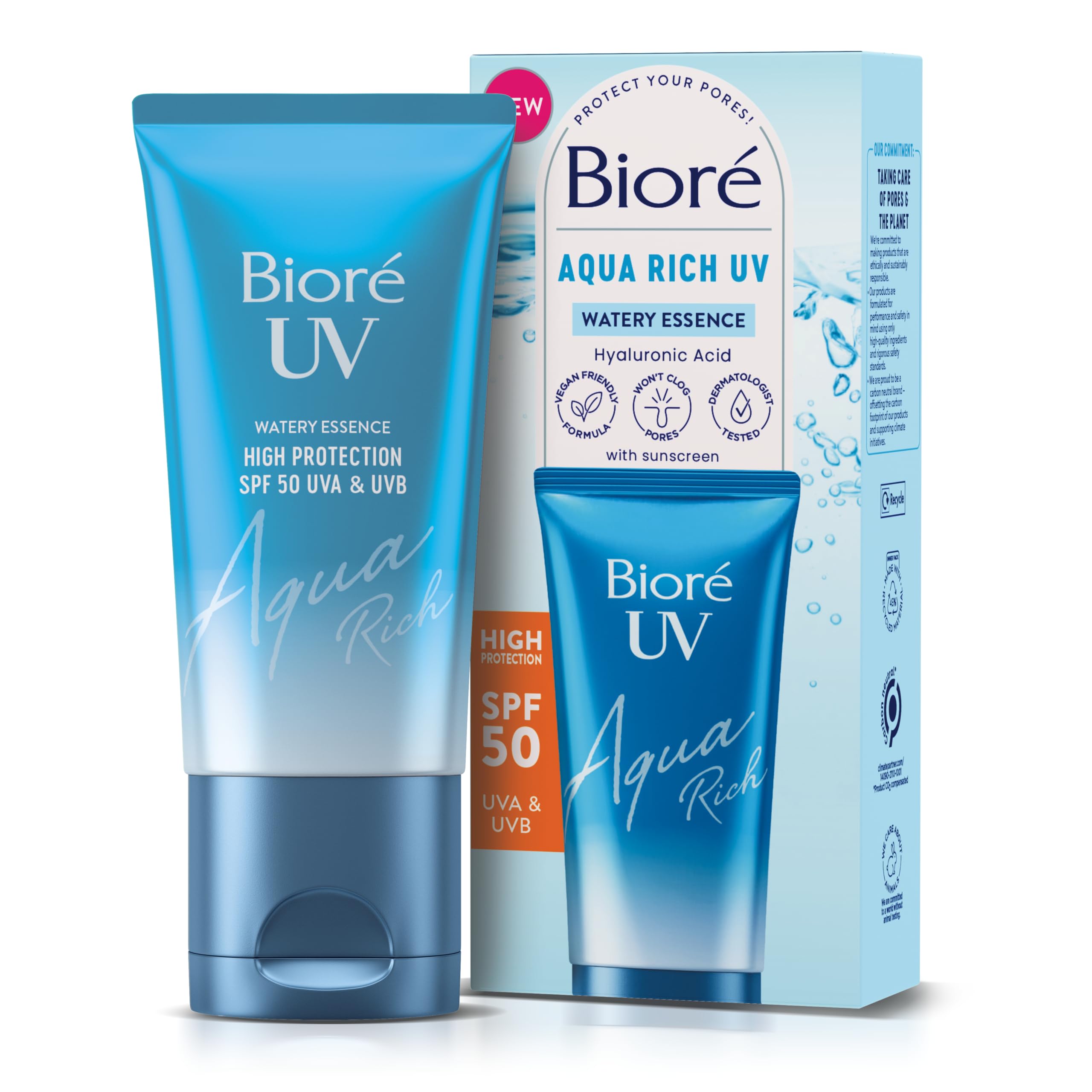 Biore Aqua Rich UV Watery Essence SPF50 Sunscreen, 50ml