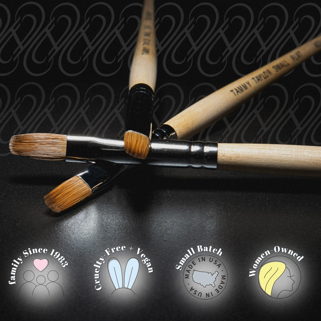 Tammy Taylor Kolinsky Acrylic Nail Brush | Real Sable, Professional Nail Brushes for Acrylic Application | Medium