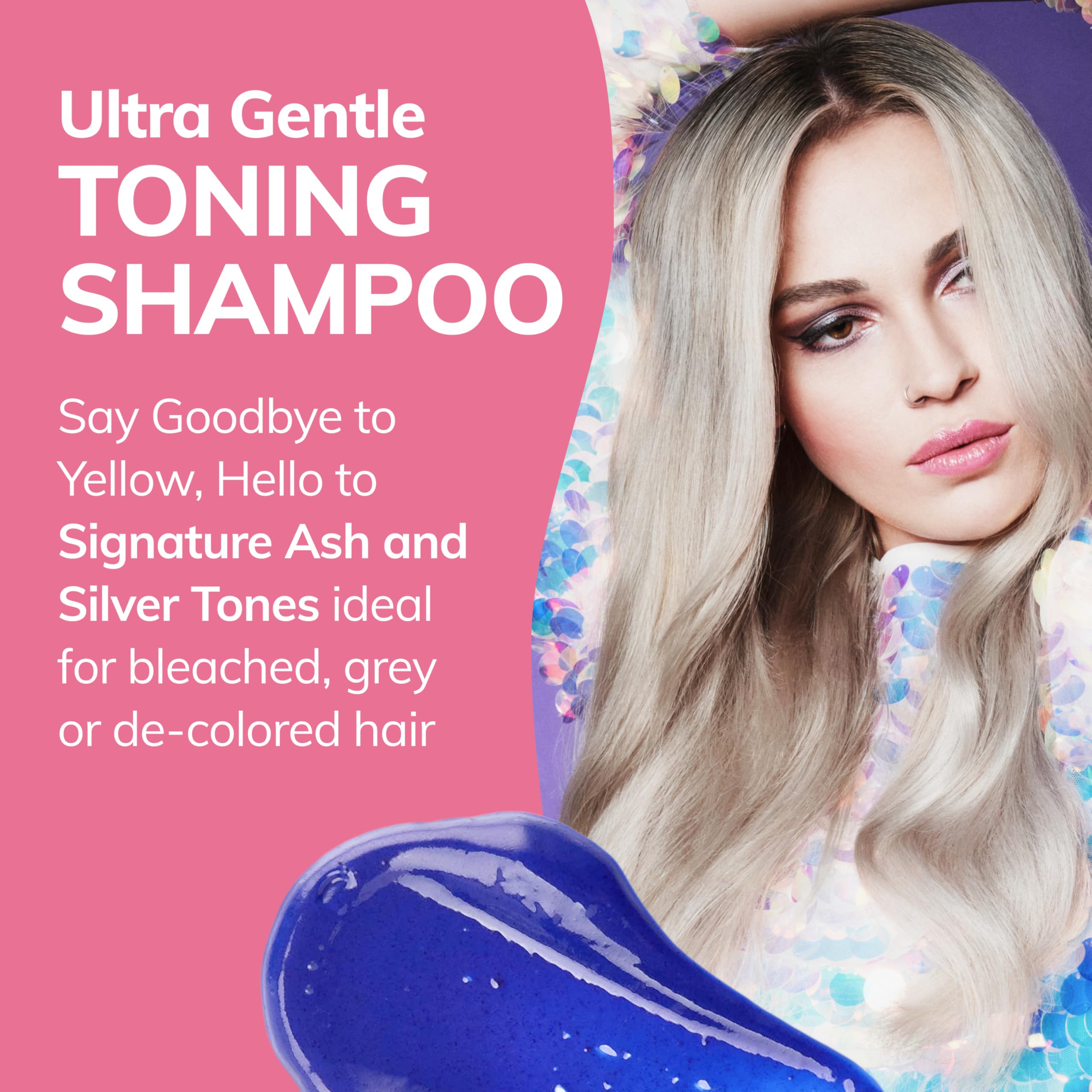 Fanola No Yellow Purple Shampoo - Purple Color Depositing Shampoo for Blondes, Bleached & Grey Hair - Formulated with Violet Pigment to Remove Brassy Tones from Hair - 33.8 Fl oz / 2 Pack