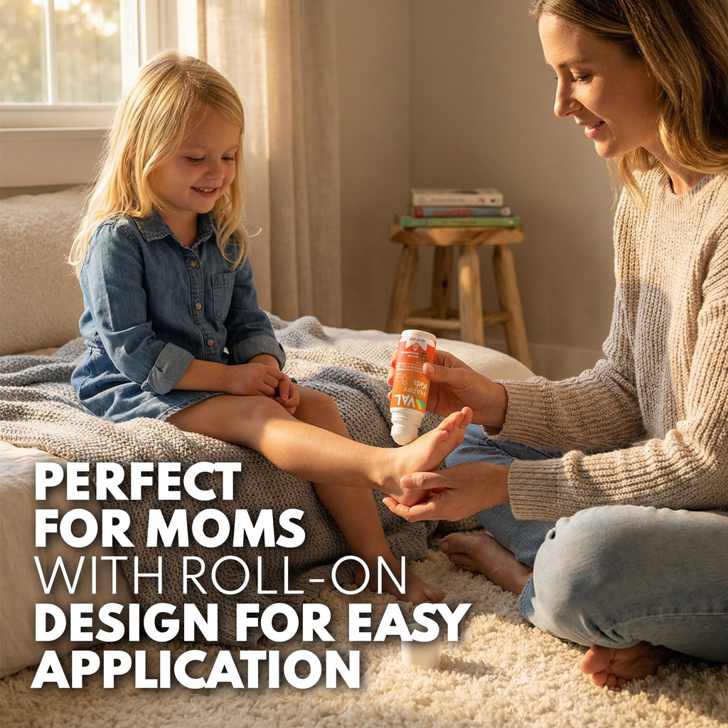 VAL Magnesium Roll-On for Kids | Gentle Zechstein Magnesium Chloride | Relaxation for Daytime & Bedtime | Calm & Mood Support | with Chamomile, Shea Butter & Essential Oils | USA Made | 3oz