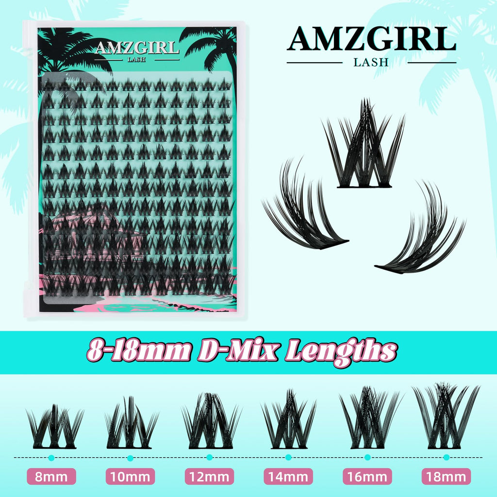 Manga Lash Clusters, C Curl Spiky Look